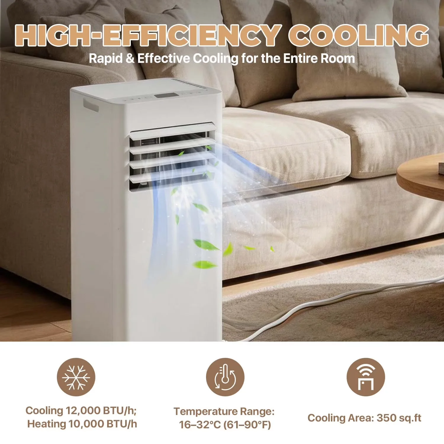 Premium Air Conditioner with 10000 BTU, Refillable, 10000 BTU Portable Conditioners - Model 50FD68
