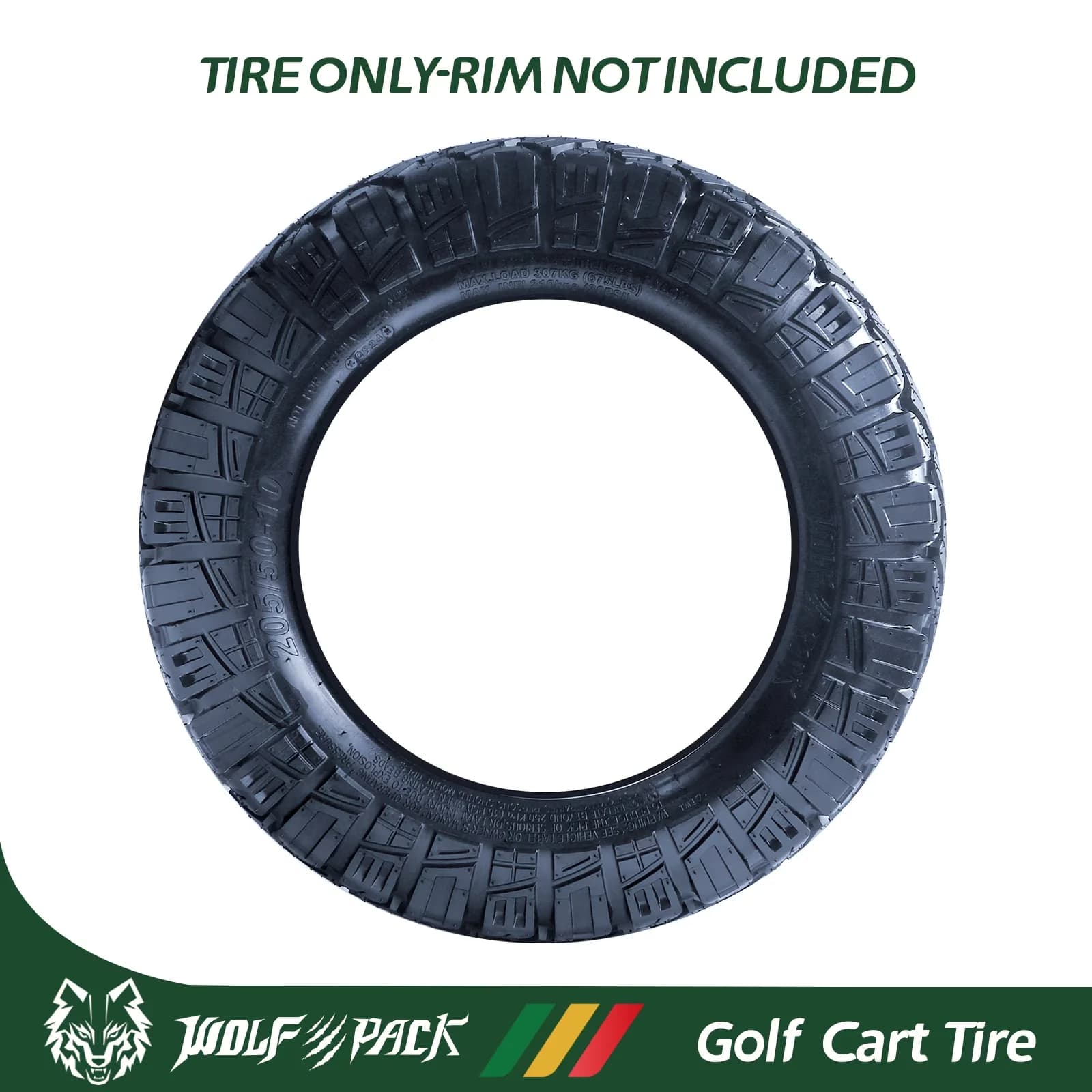 Innovative Golf Cart Tire with Not for highway service, Tires only, rims are not included., Tire Size: 205/50-10 4ply - Model 552FA7