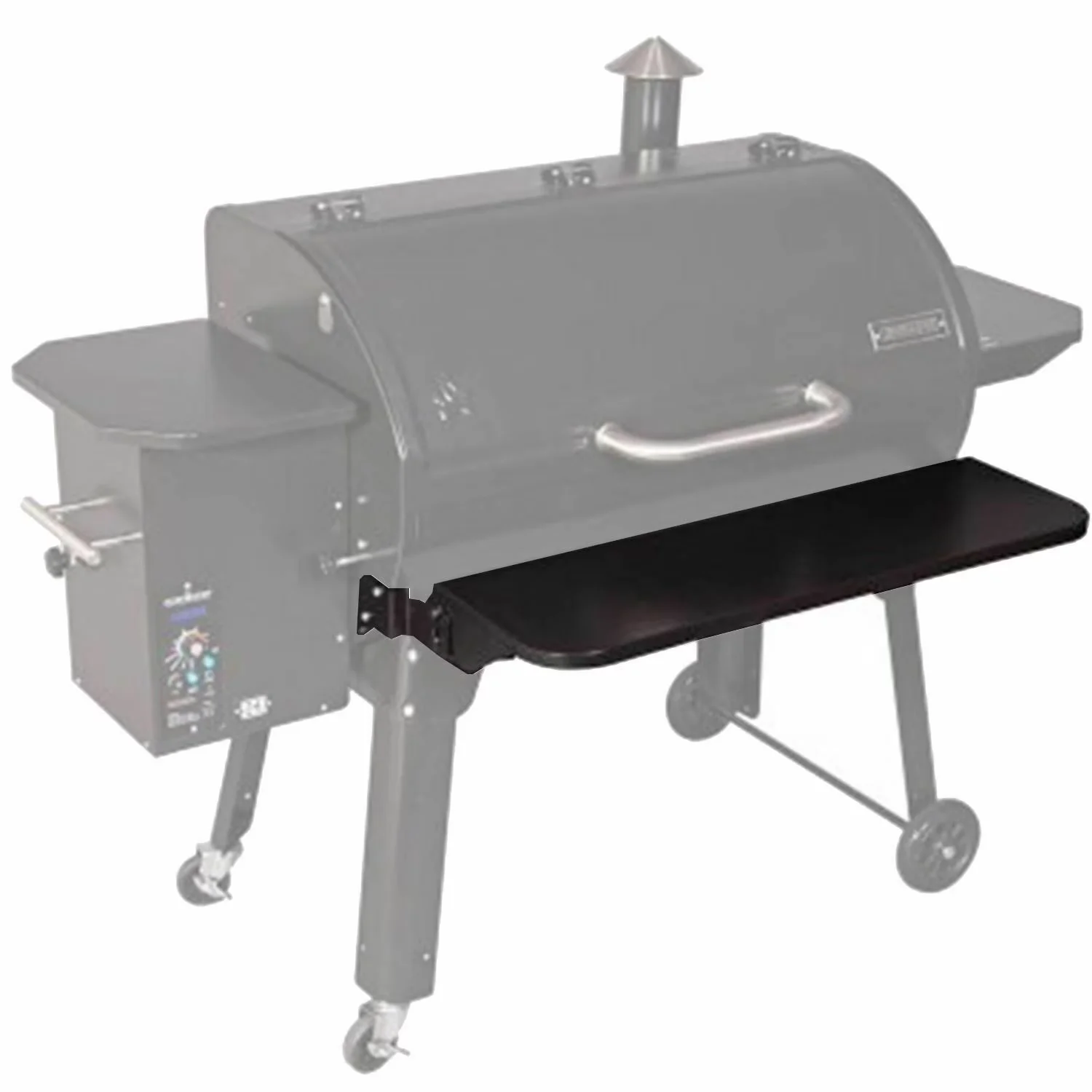 Smoker Sleek with Pellet Grill Front S - Black 1 - Compact and Portable Model DE615E