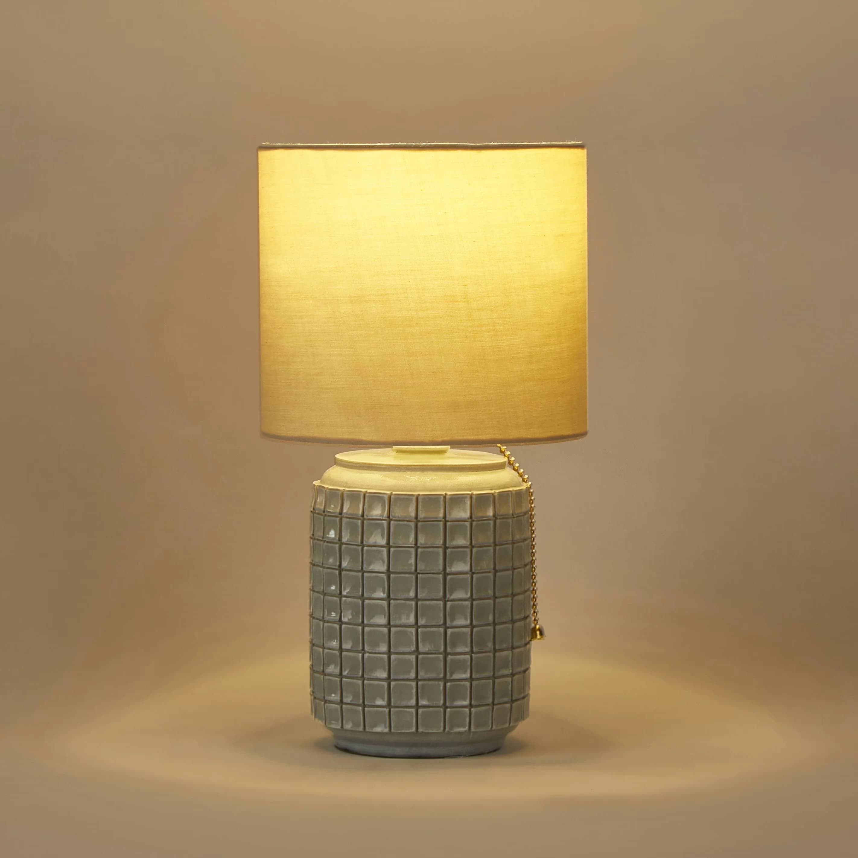 Modern Table Lamp with Modern, Accent Lamps - White, Gray, Multicolor Ceramic Model 6CD3CC