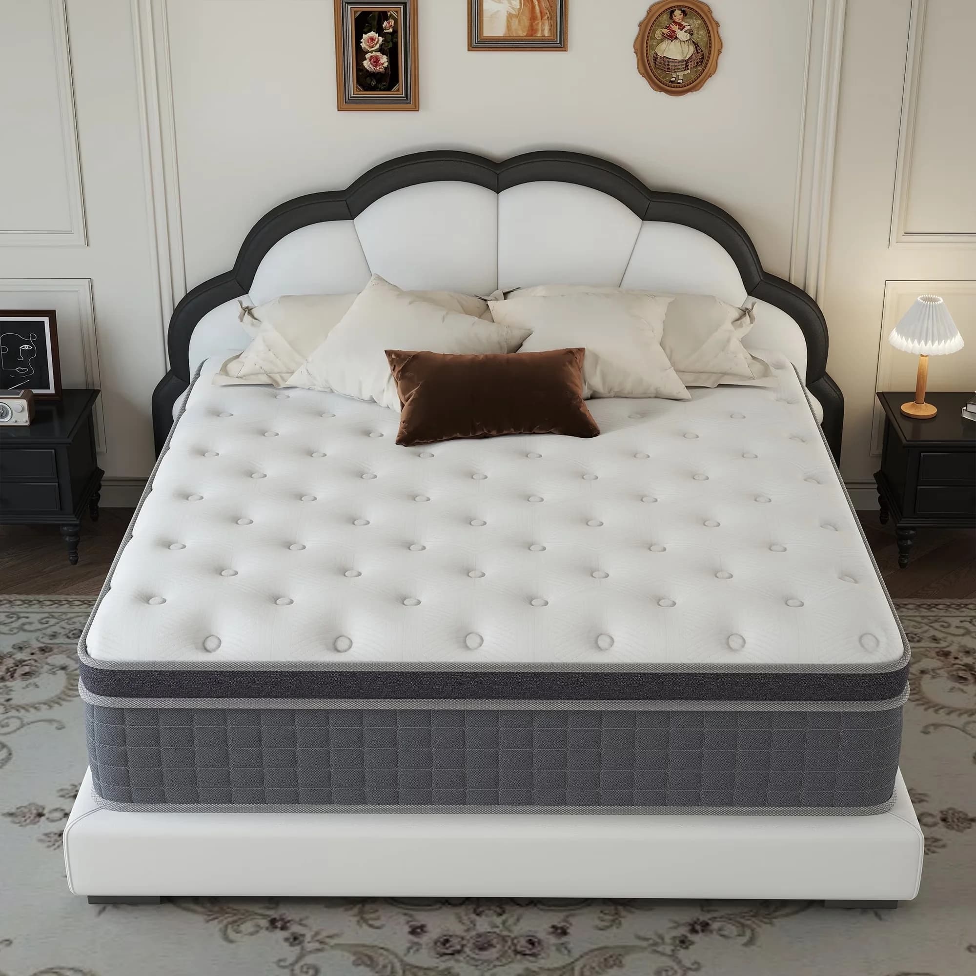 Premium Mattresses Accessory with Mattress-In-A-Box, Breathable Construction - Cooling Gel Memory Foam, High-Density Foam,... Model 8119EA