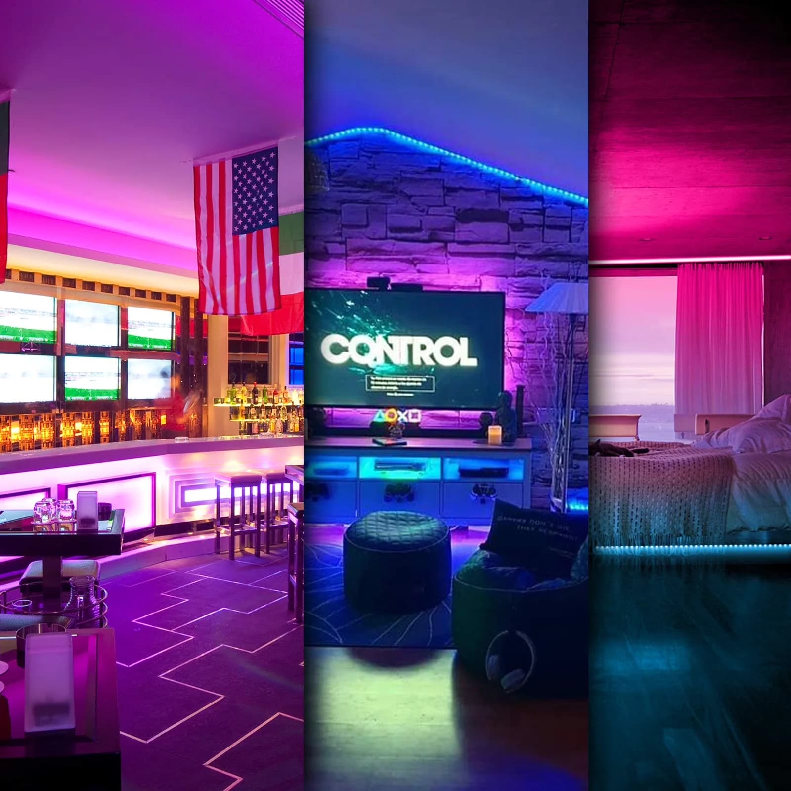 Classic Led Lighting with LED, Color Changing, RGB Music Sync Color Changing Lights - Multicolor for Bedroom, Party Model 1C3C09