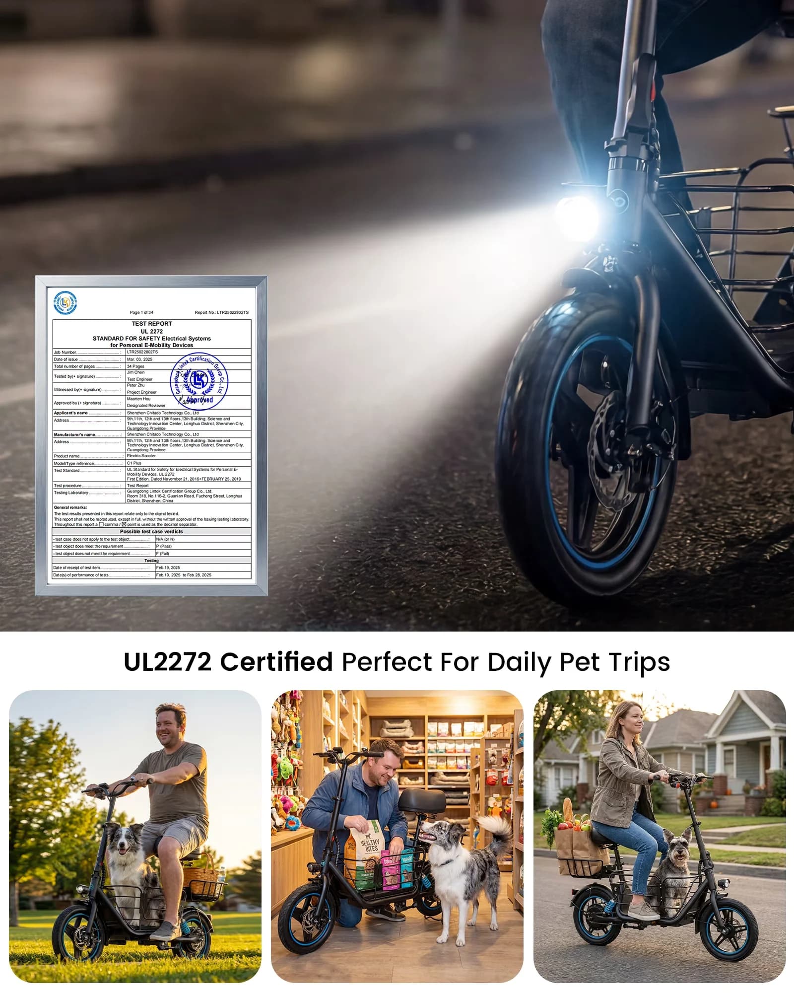 Sleek Scooter with 650W, Foldable, Max Range: 30Miles - Aluminum Black Model DA61F2