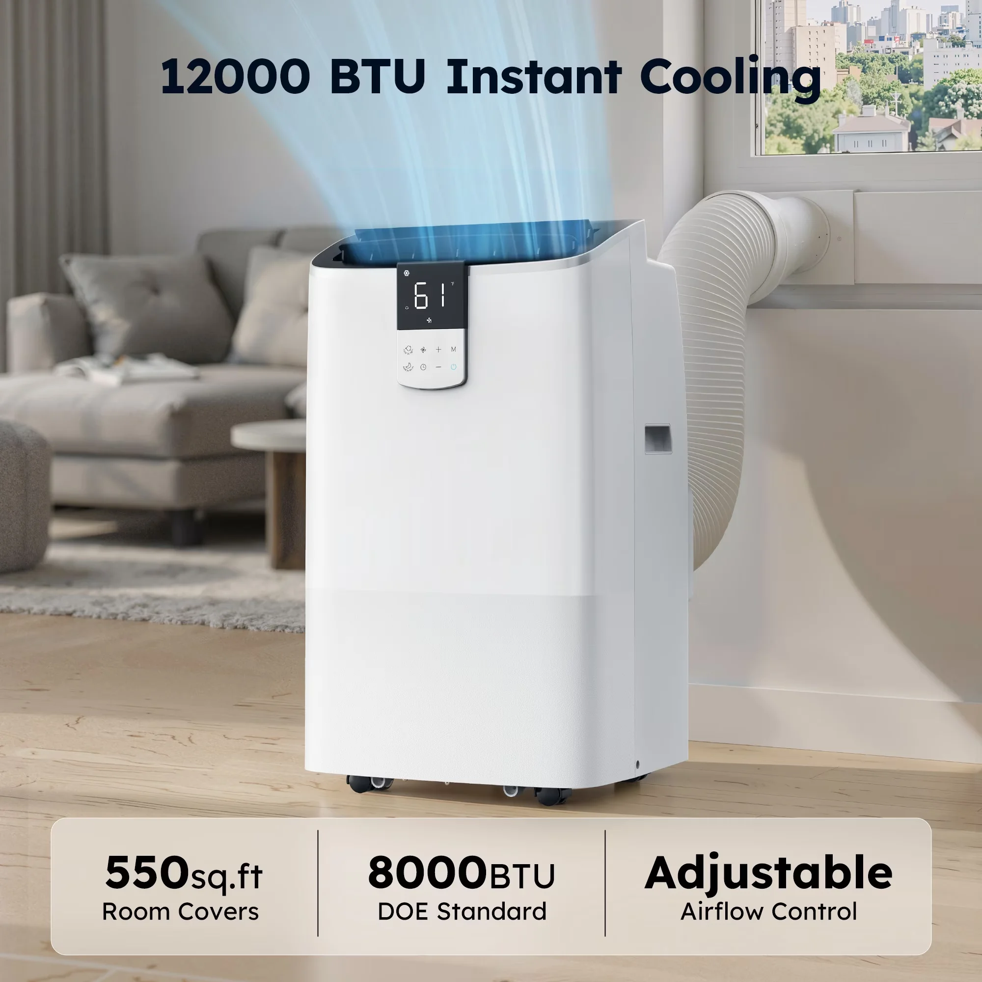 Air Conditioner Innovative with 12000 BTU, Energy Efficient, Wi-Fi Capable - Model CD42BD