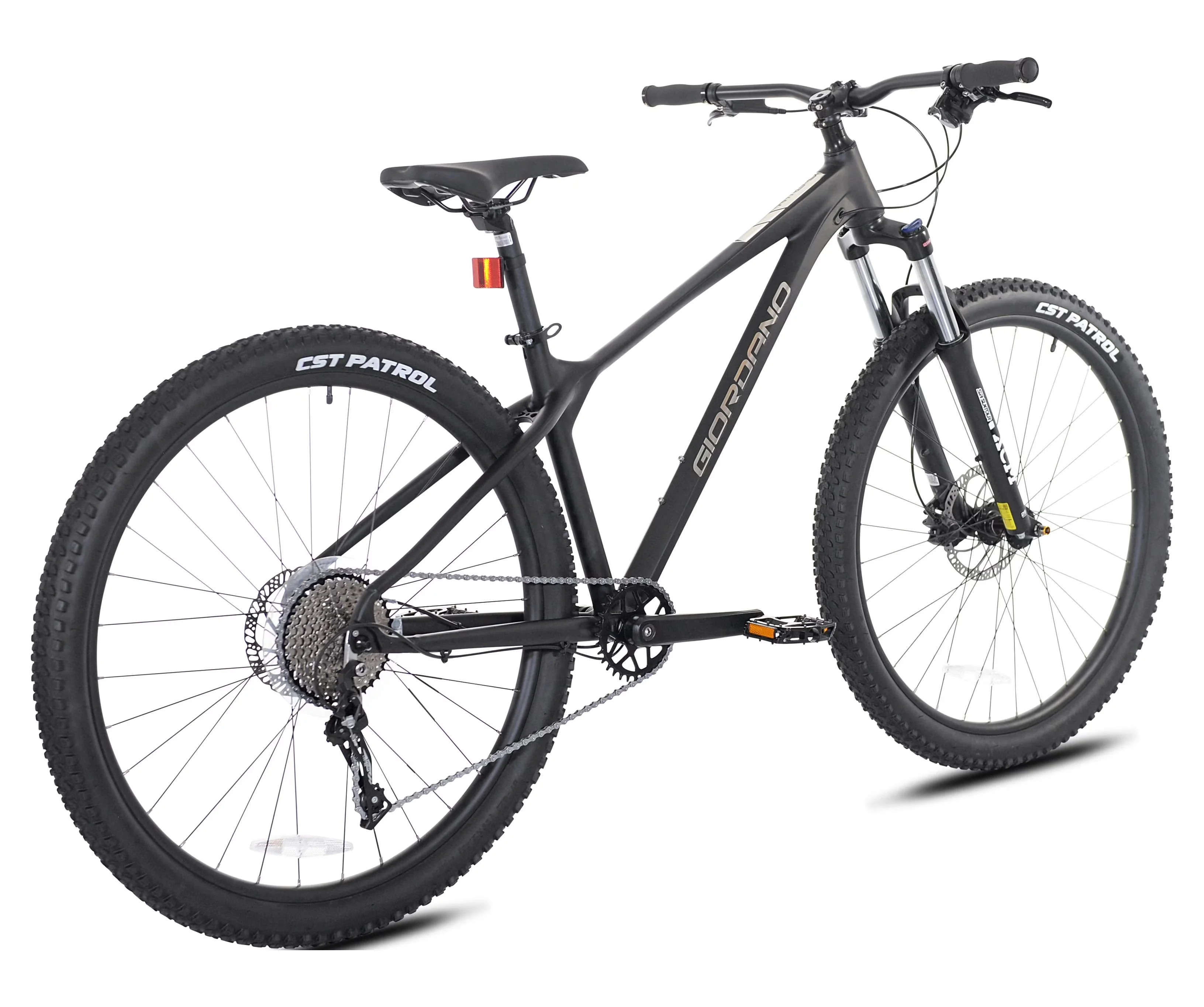 Innovative Mountain Bike with Adjustable Seat, Lightweight, Giordano Intrepid 29" Men's - Black Model EADA96