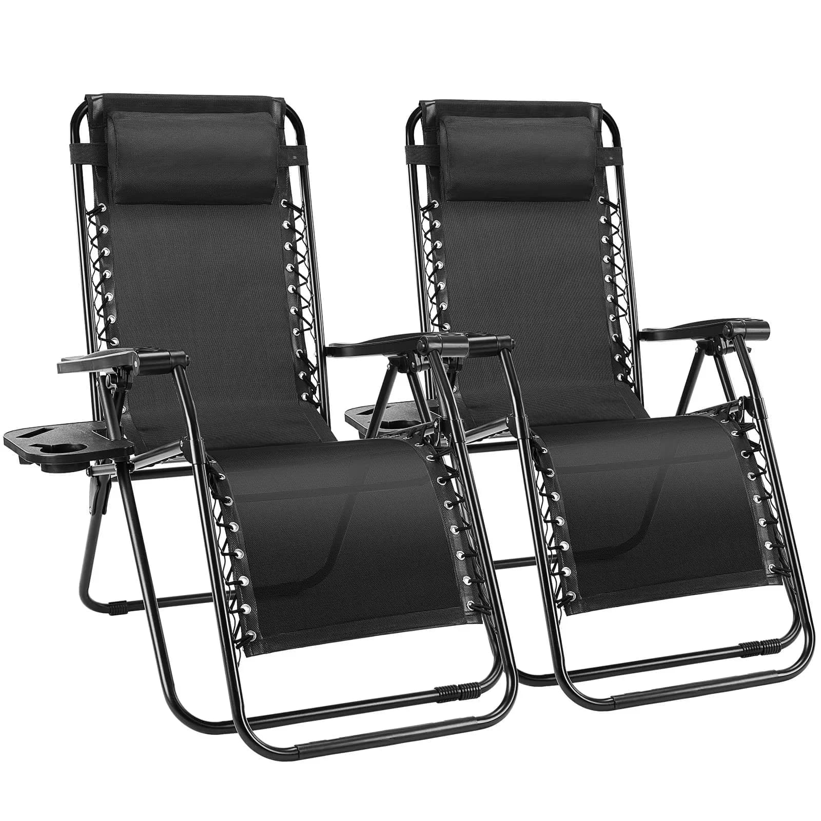 Sleek Patio Chair with Waterproof, Modern - Black Fabric for Patio Zero Model 99151B