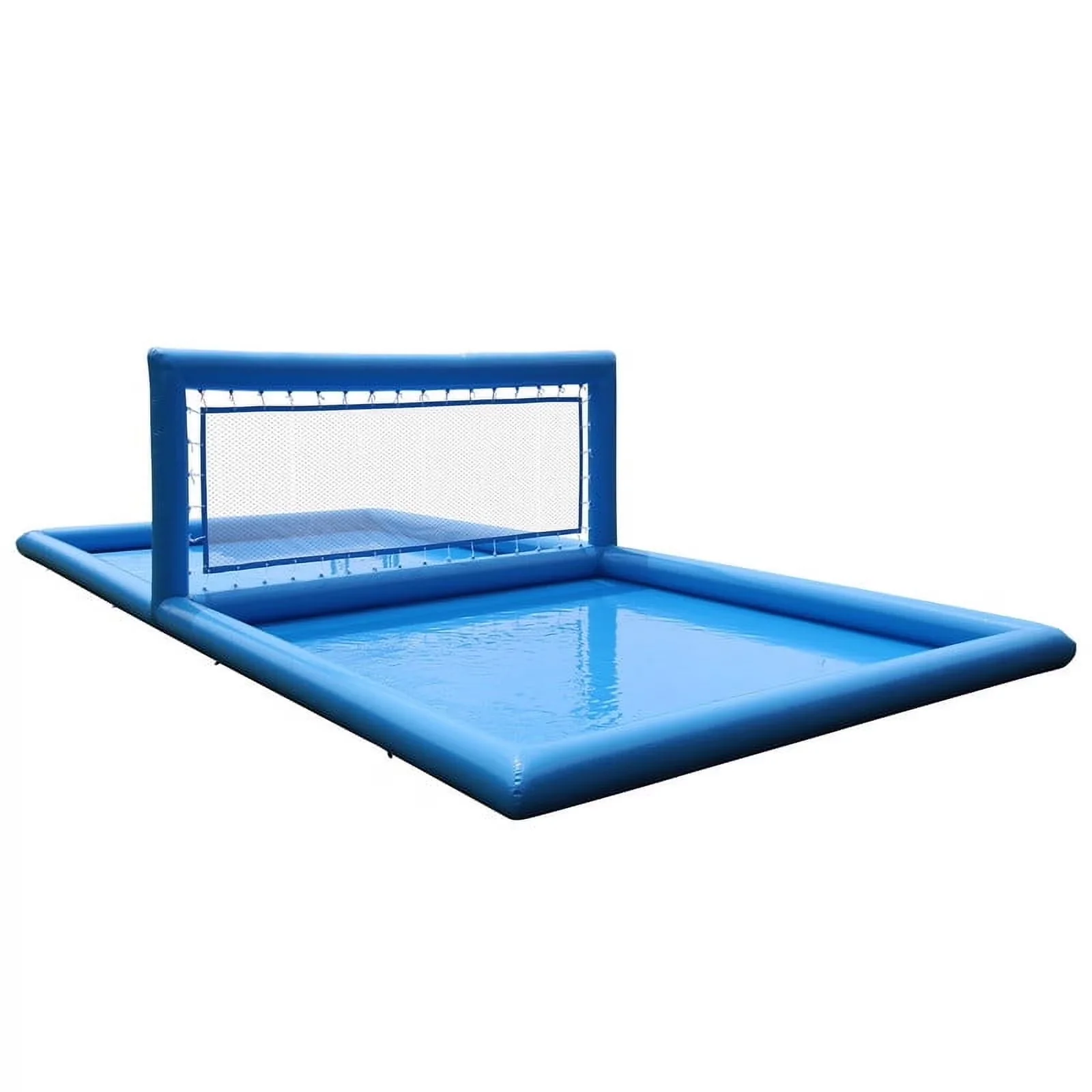 Inflatable Pool Versatile with Volleyball Court Gaint Beach Volleyball, Air Pump, Water Volleyball Field for Outdoor - Model E5C677