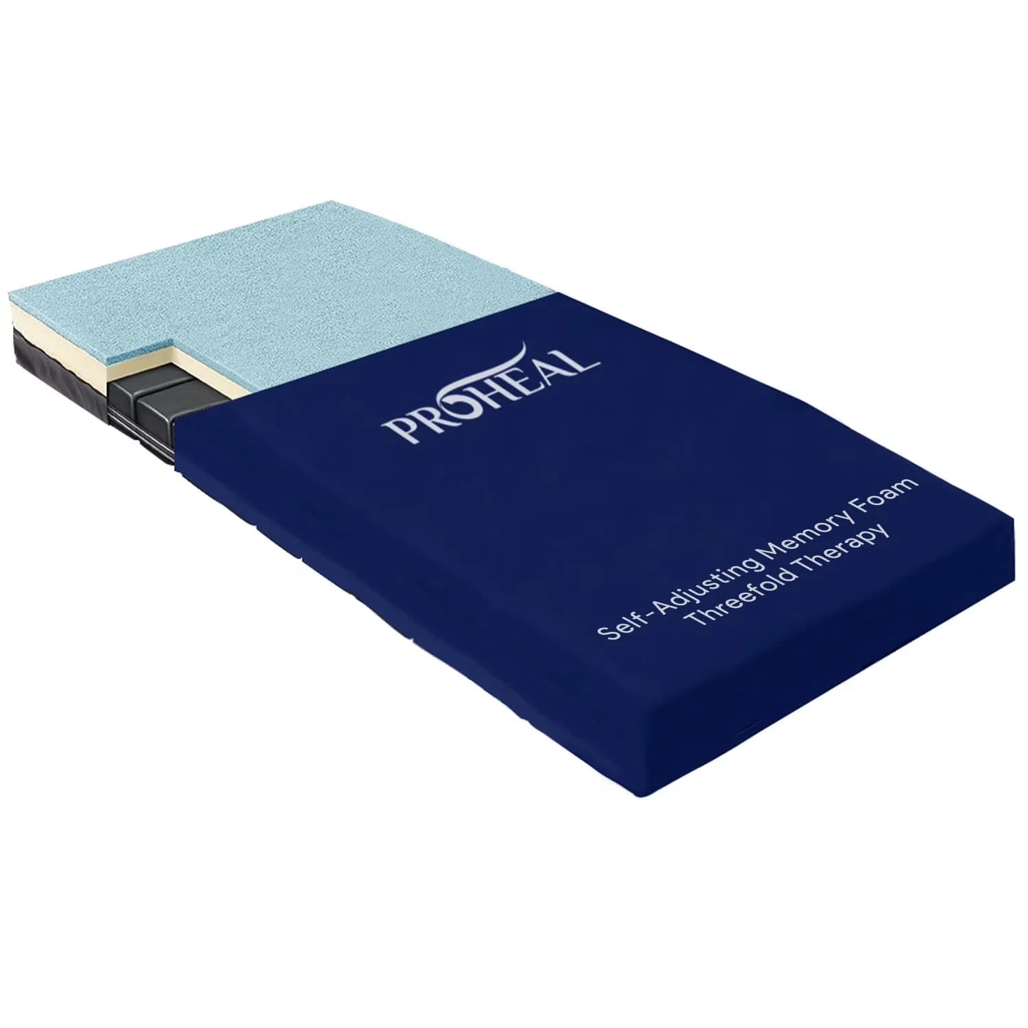 Mattresses Accessory Modern with Breathable, Sloped Heel - 39" X 76" X 7” Navy Blue Model E722EB