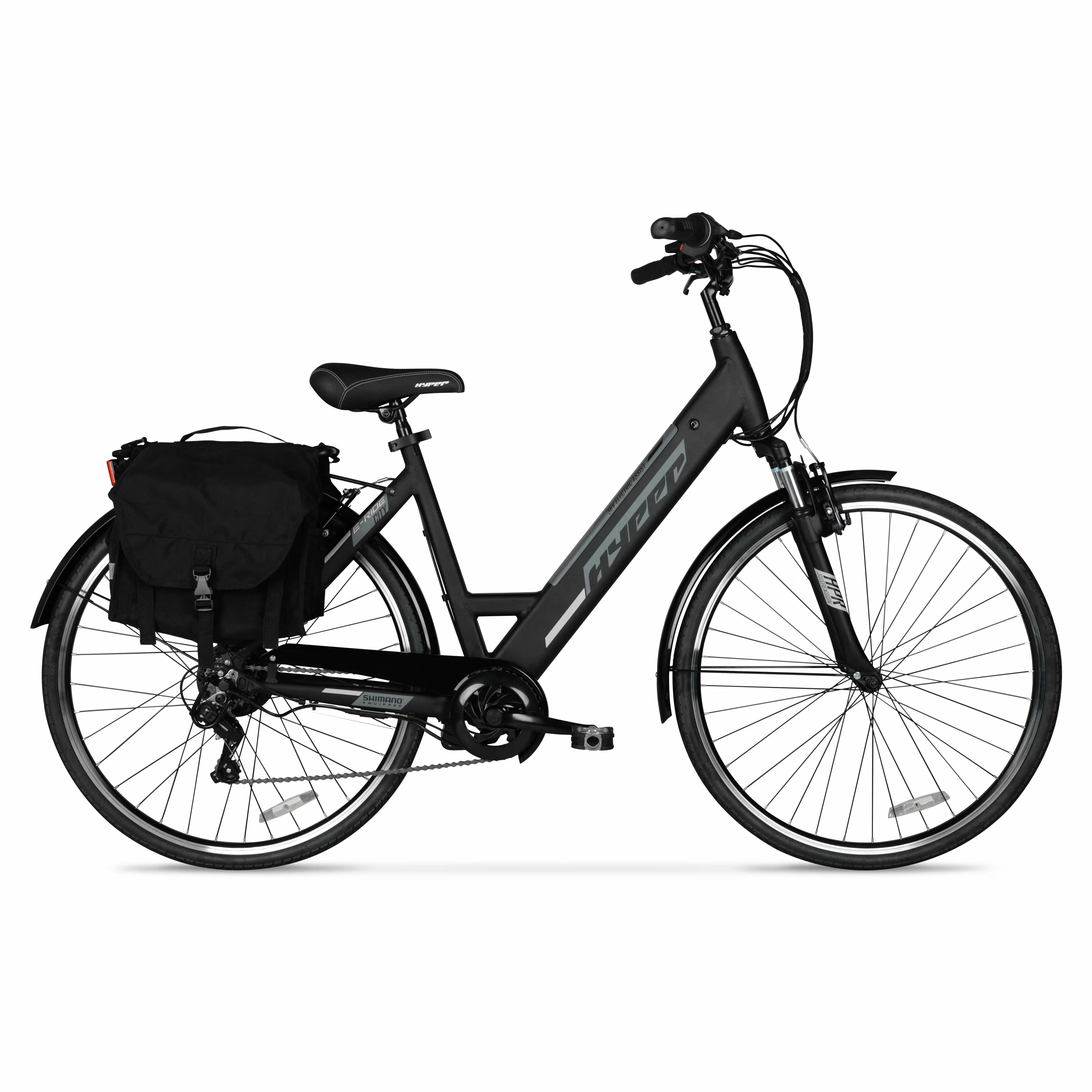 Compact Electric Bike with Battery, 250W, 36V Class 2 700C Commuter E-Bike - Black Model 808E7C