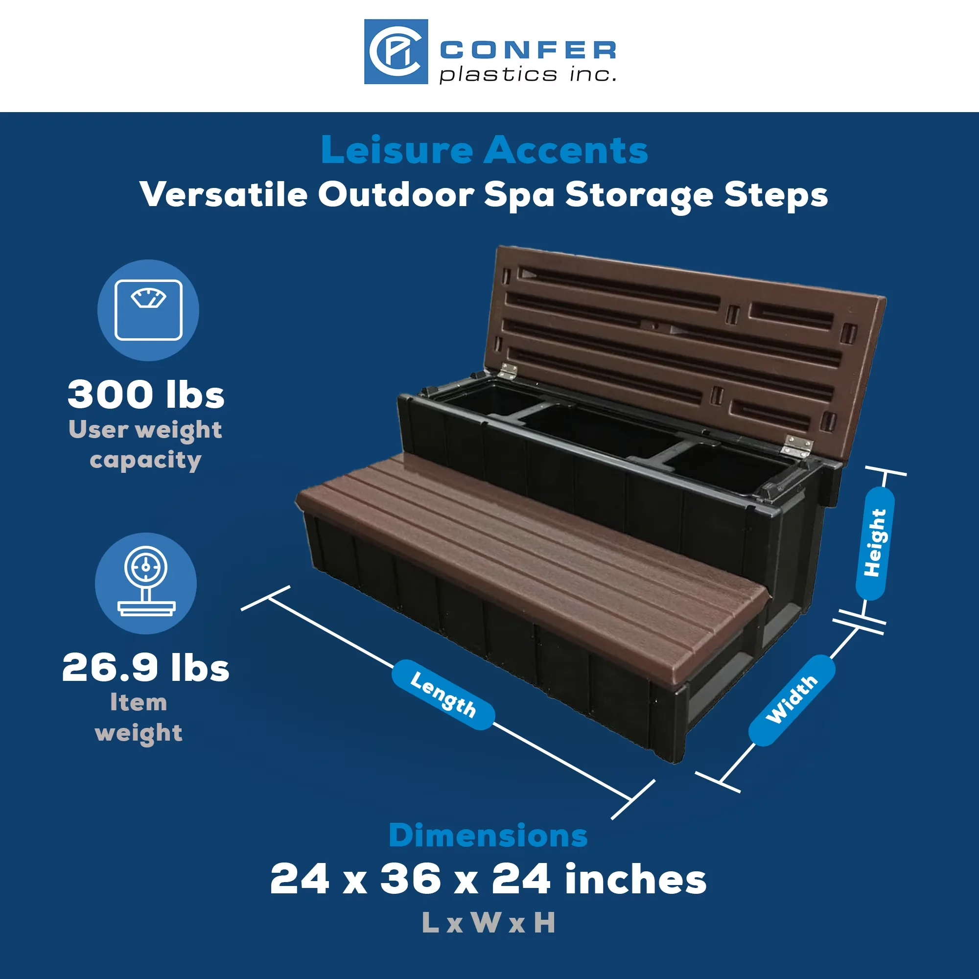 Quality Hot Tub with Espresso - Espresso Resin Leisure - Essential Collection Model DCEDB5