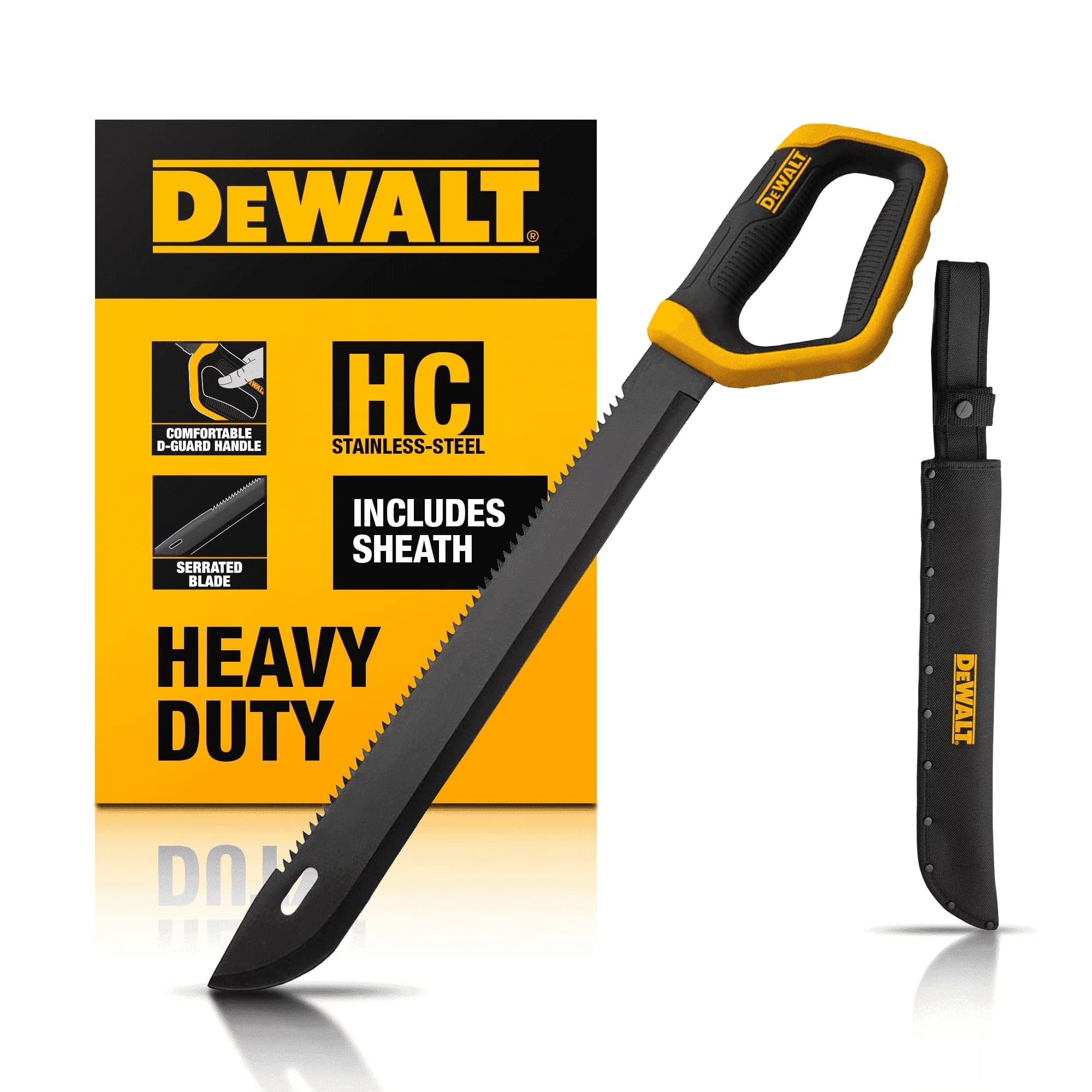 Essential Hand Tool with Long-Lasting, Ergonomic Handle, Saw Back & D-Guard Non-Slip Handle - Black Model B07DA4