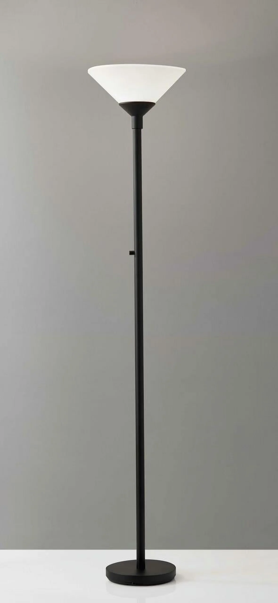 Floor Lamp Classic with Incandescent, Torchiere Lamps, Contemporary - Black Metal Model E983EB