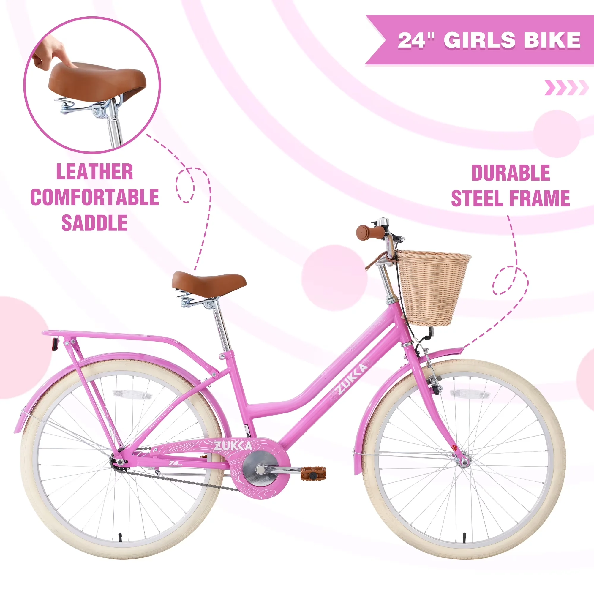 Efficient Cruiser Bike with Lightweight, Adjustable Seat Height - Purple Model 09F34E