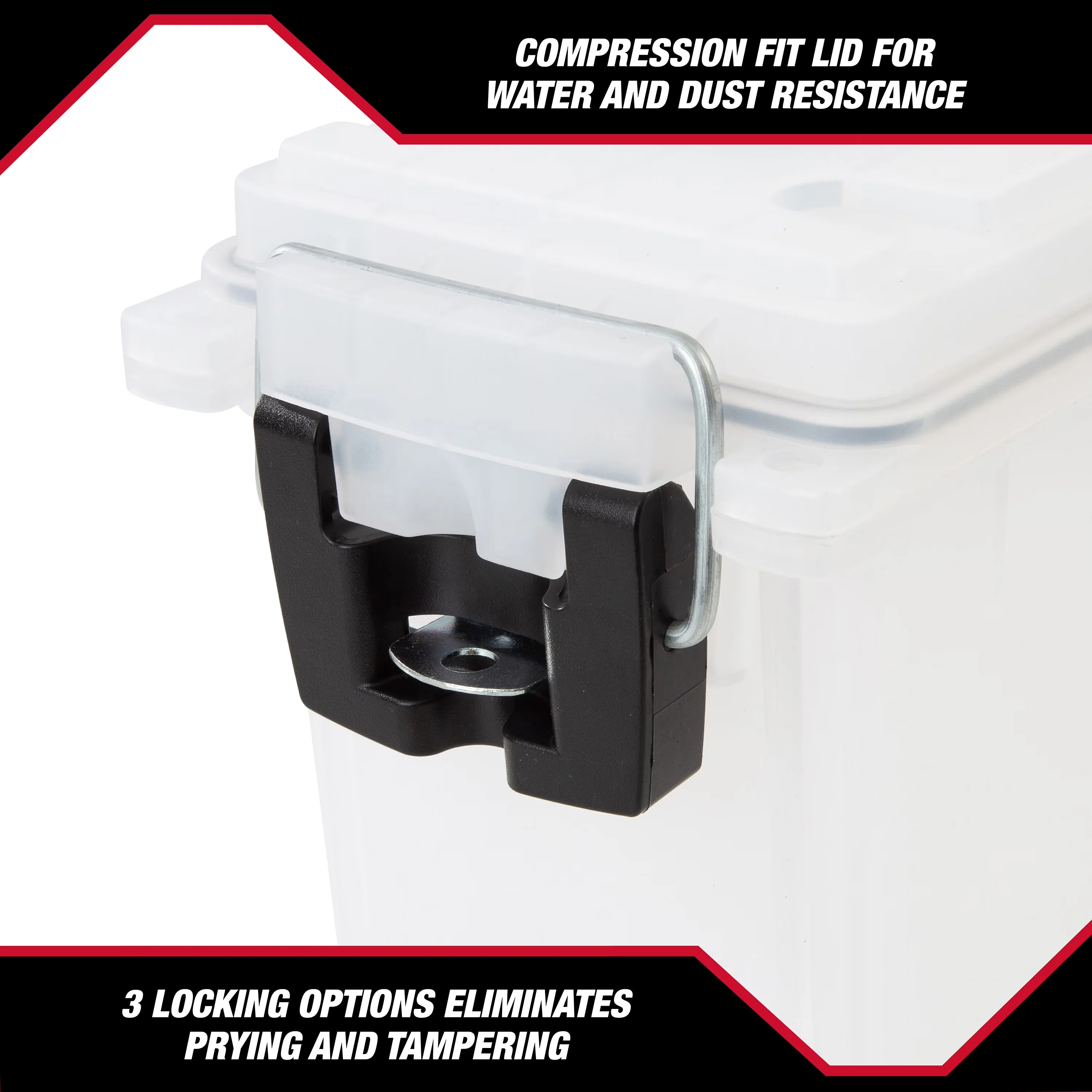 Toolstorage Sleek with Water-Resistant, Durable Plastic 11.5" x 5.06" x 7.25" - Plastic, Metal Model 0F5505