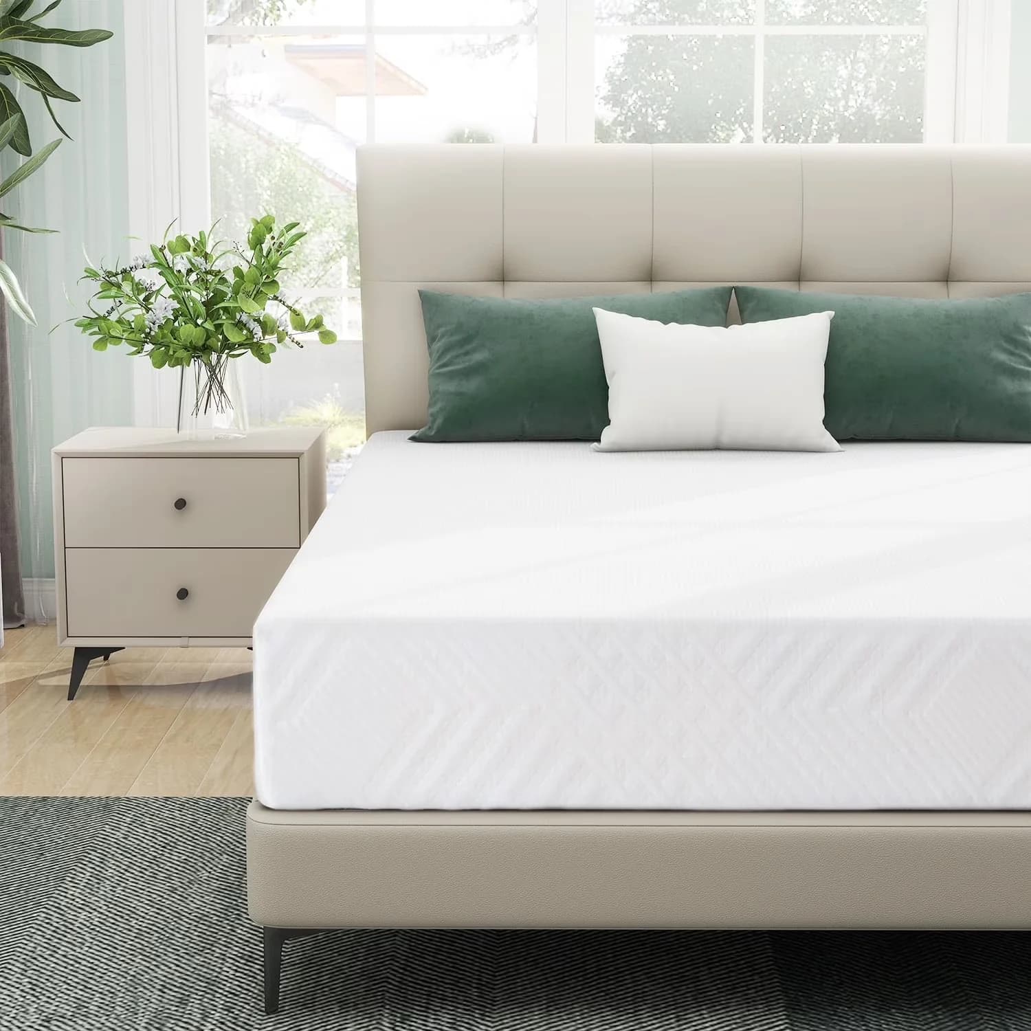 Quality Mattresses Accessory with Hypoallergenic, Mattress-In-A-Box, Full Mattress - Memory Foam, Graphene Outer Cover,... Model ECAC8F