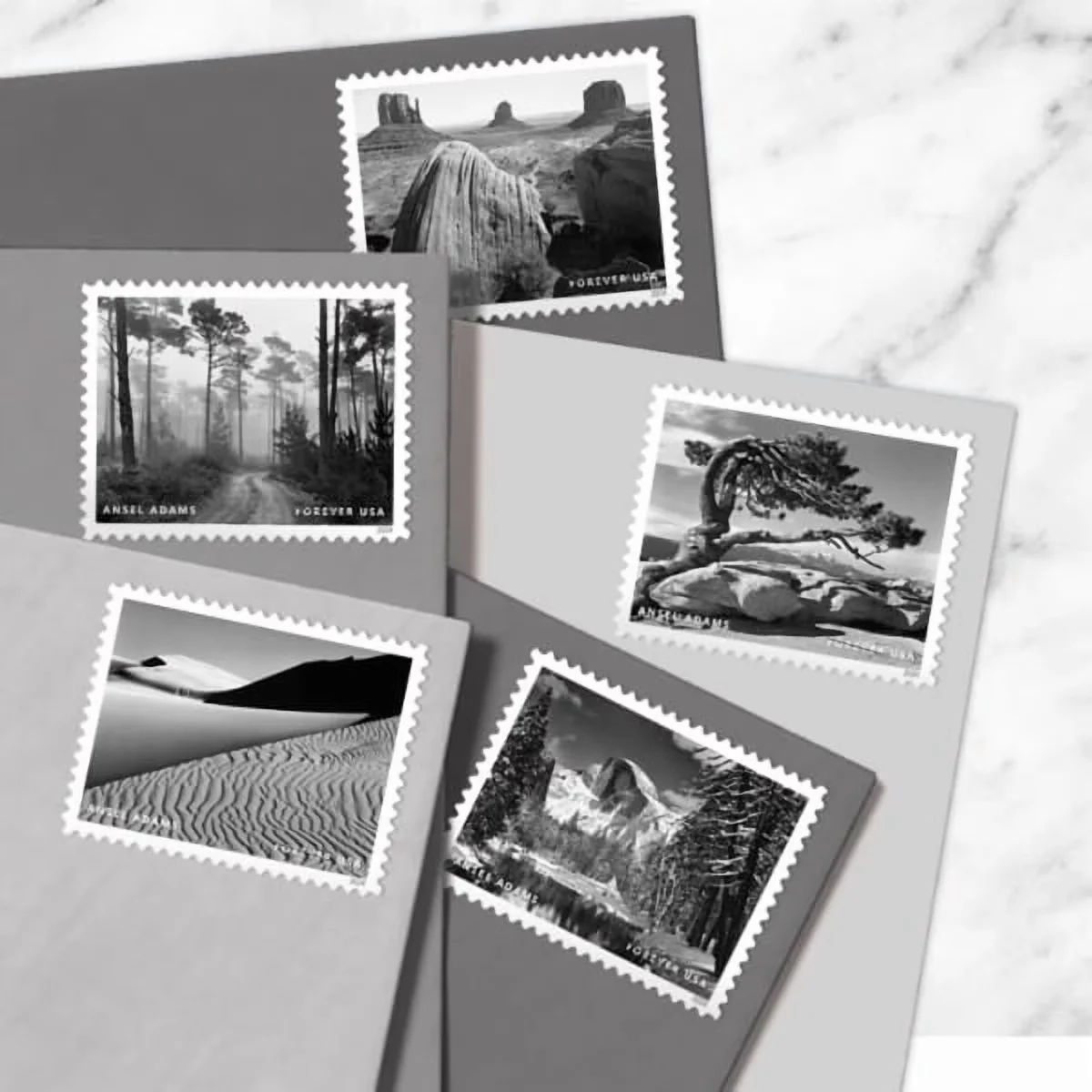 Moving Classic with 16 Stamps, Ansel Adam's Postage Stamps - Compact and Portable Model 07D3D3
