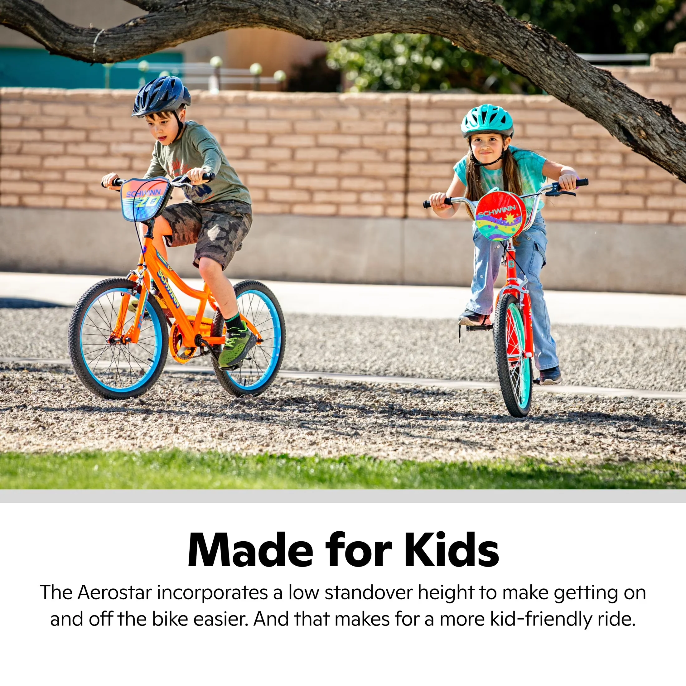 Versatile Kids Bike with Adjustable Seat Height, Orange, Aerostar 20-in. Children's - Orange Model F8B256