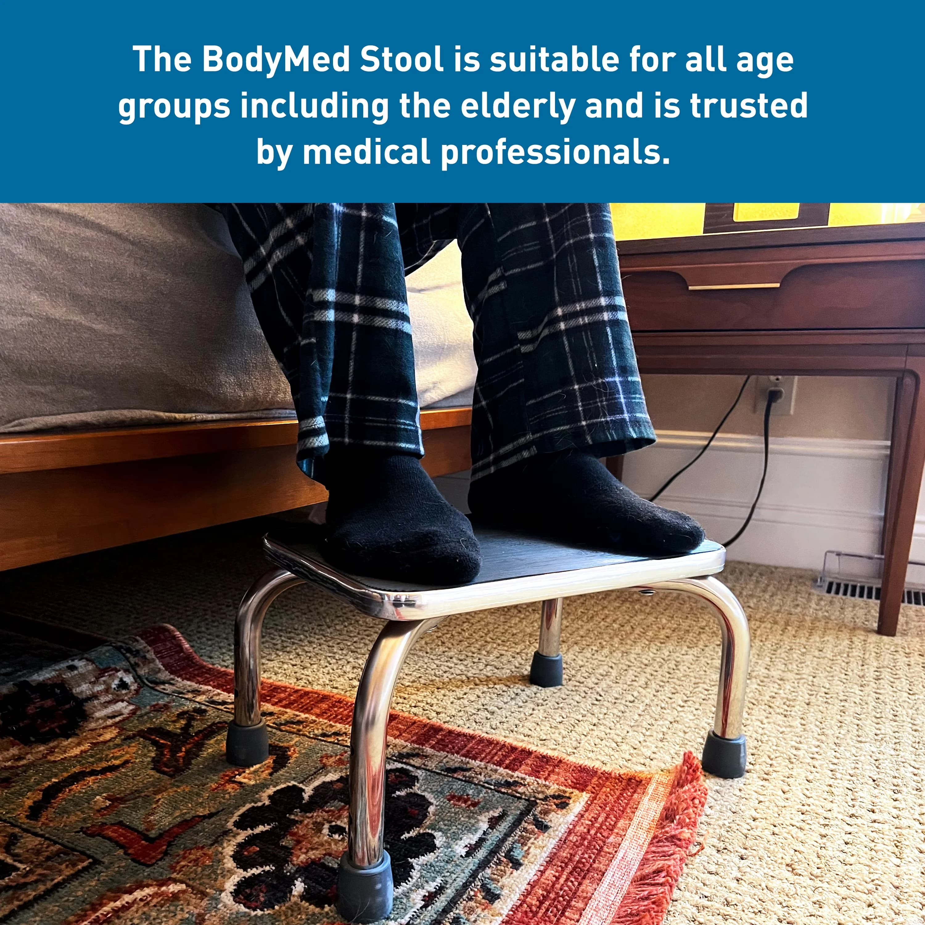 Durable Ladders And Step Stool with Anti-Slip, Non-Slip Rubber Platform, Heavy-Duty Foot - Metal Model F4FE6A