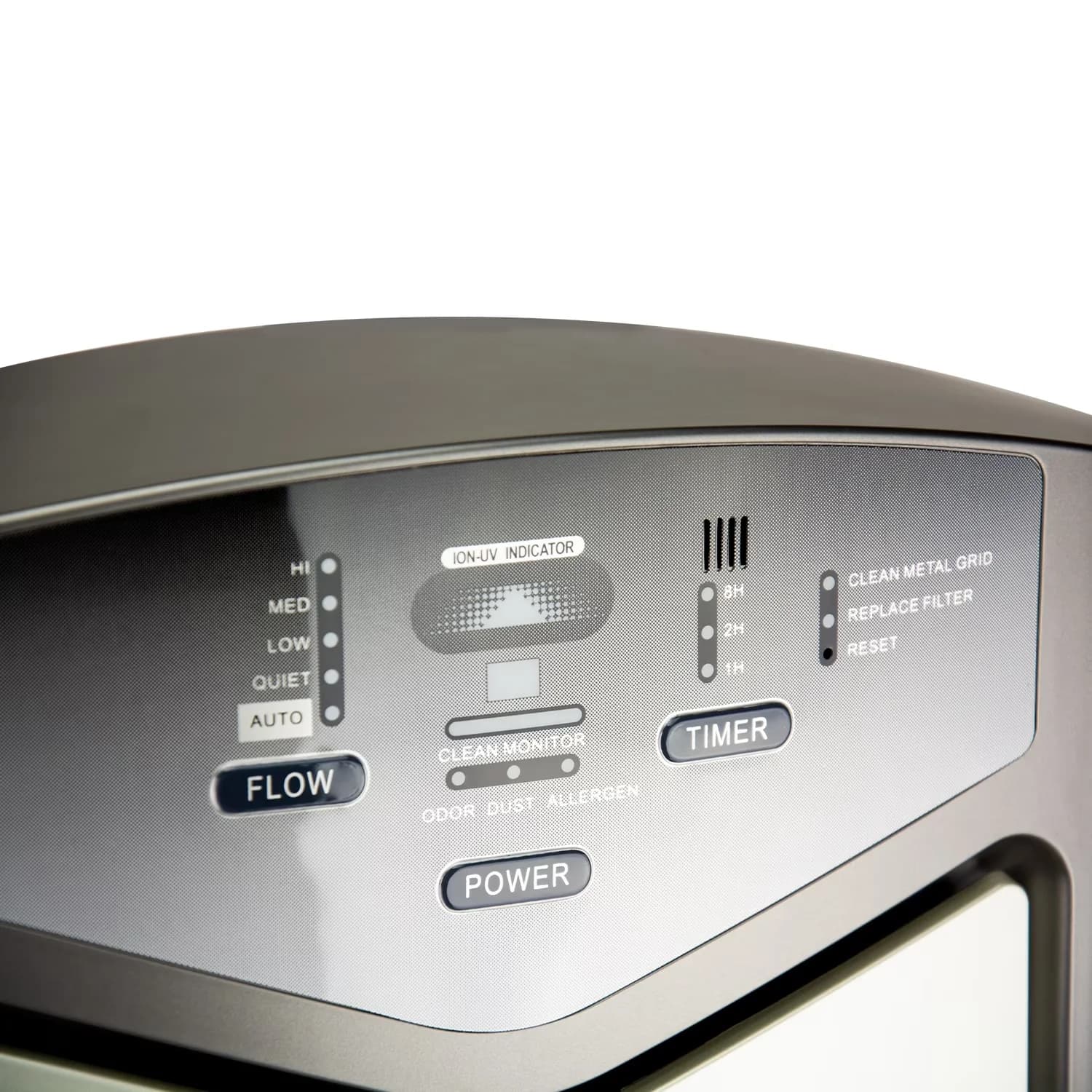 Sleek Air Purifier with Filter Change Indicator, Shield UV - Gray for Large, Home Model 300511