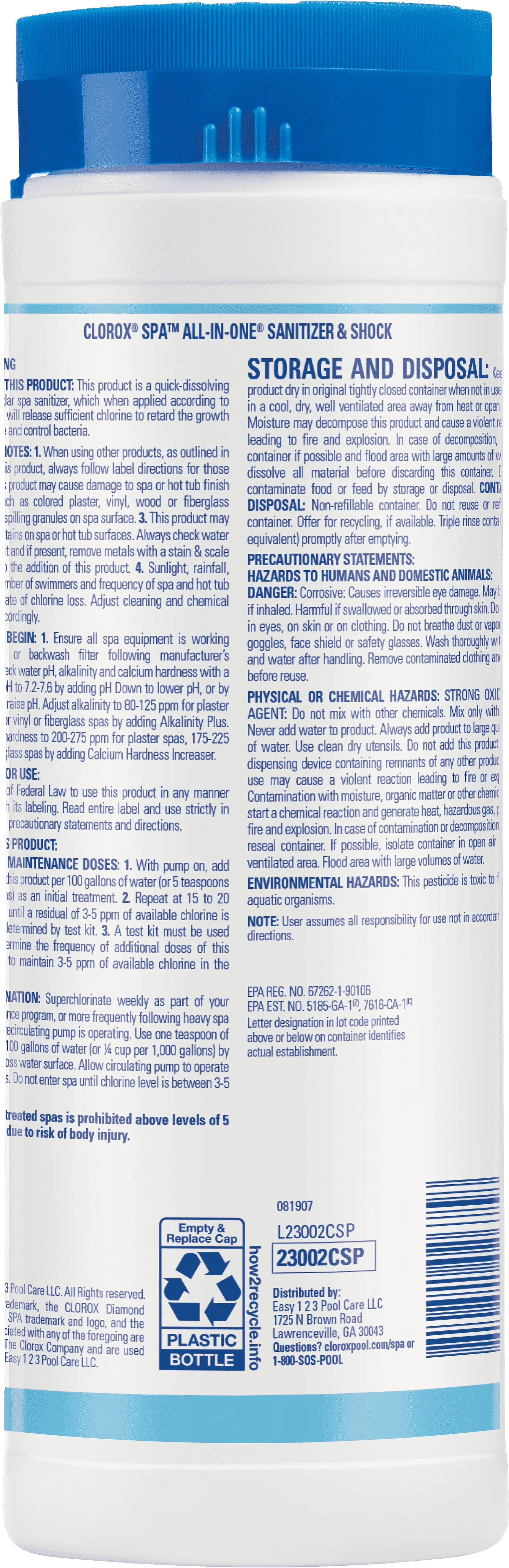 Hot Tub Efficient with Destroys contaminates - Sanitizer - Satisfaction Guaranteed Model FCEDB1
