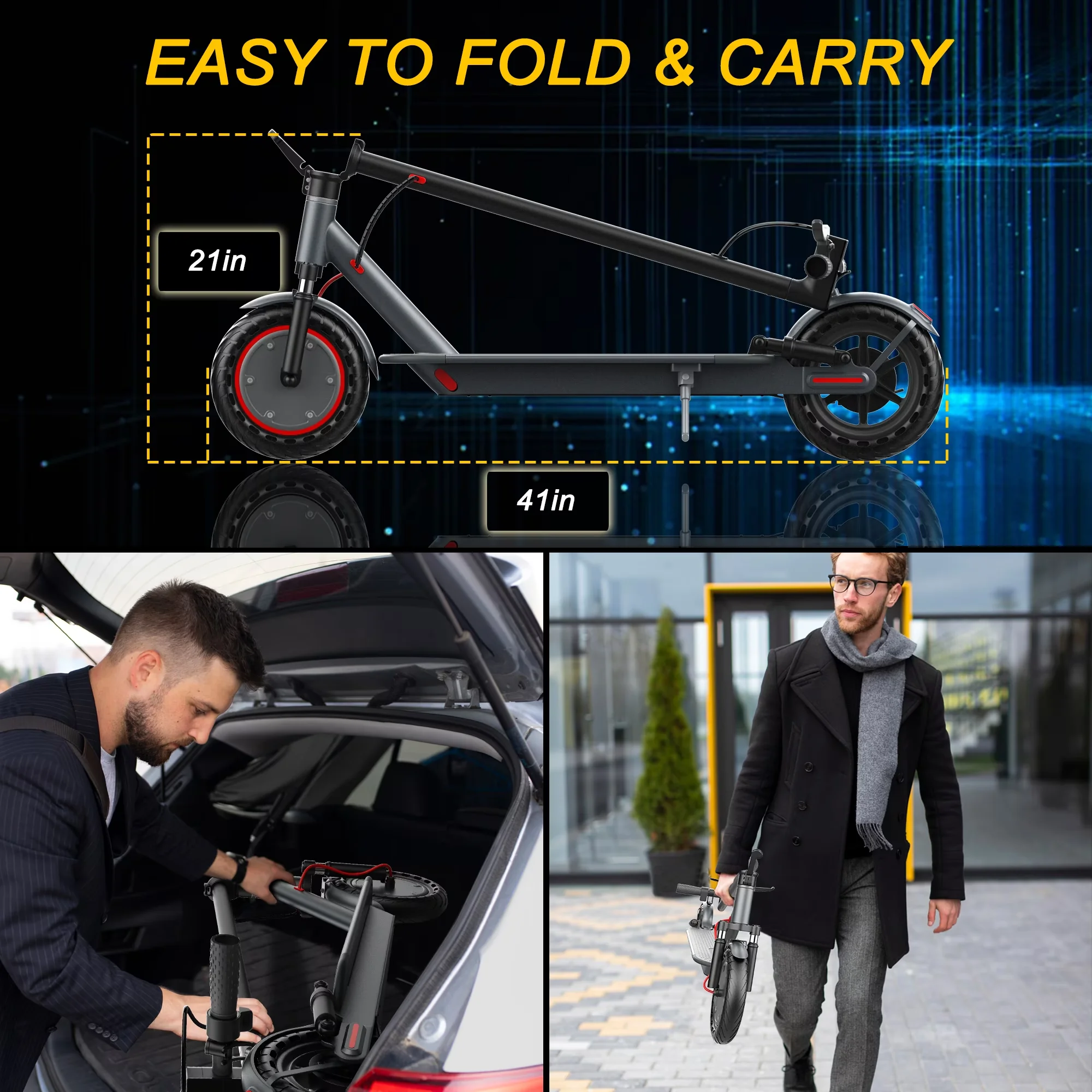 Stylish Scooter with 350W, App Compatibility, Foldable - Gray Aluminium Alloy Model 830B6B