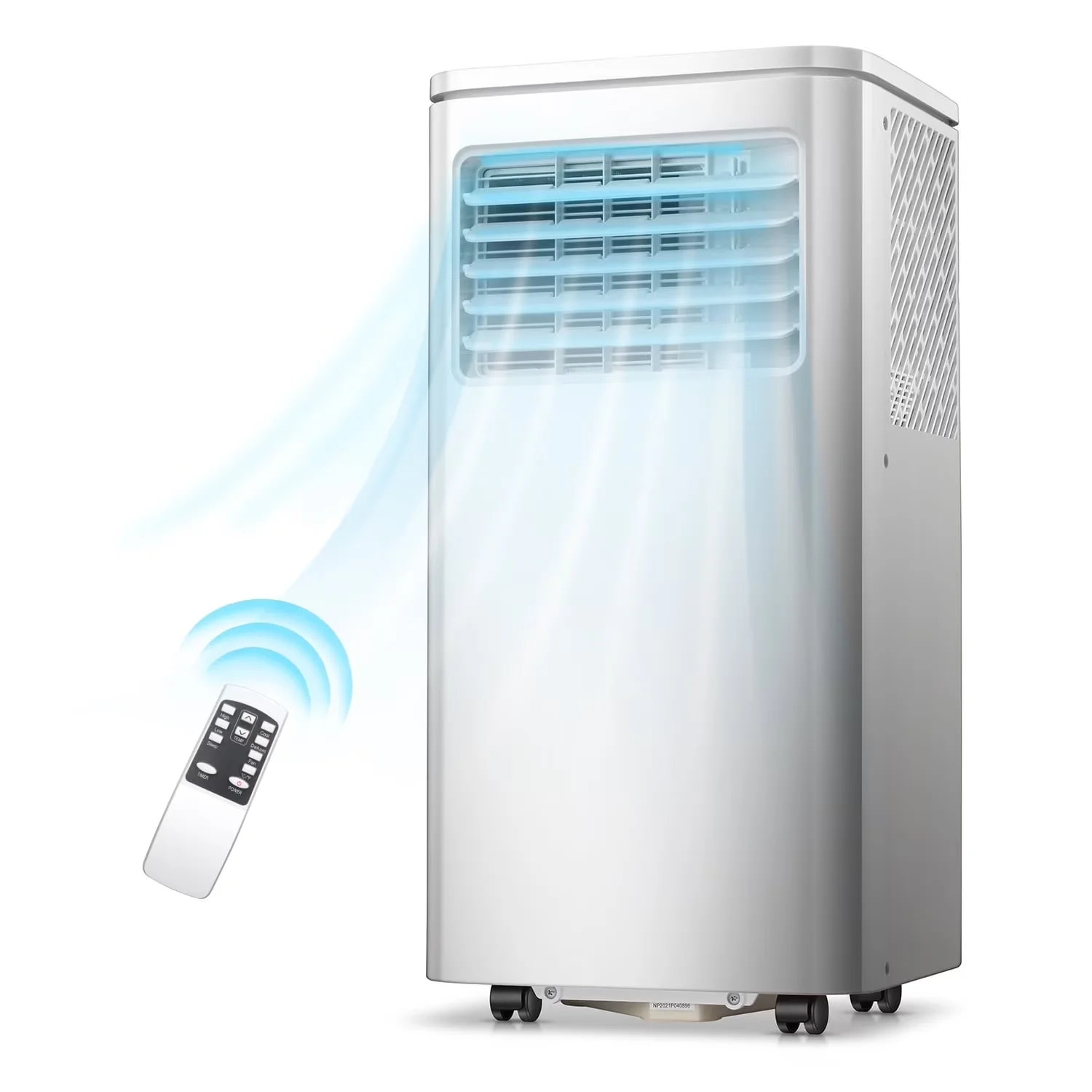 Air Conditioner Sleek with 5000 BTU, Remote Controlled, Remote Control & Removable Wheels - White Model D37444