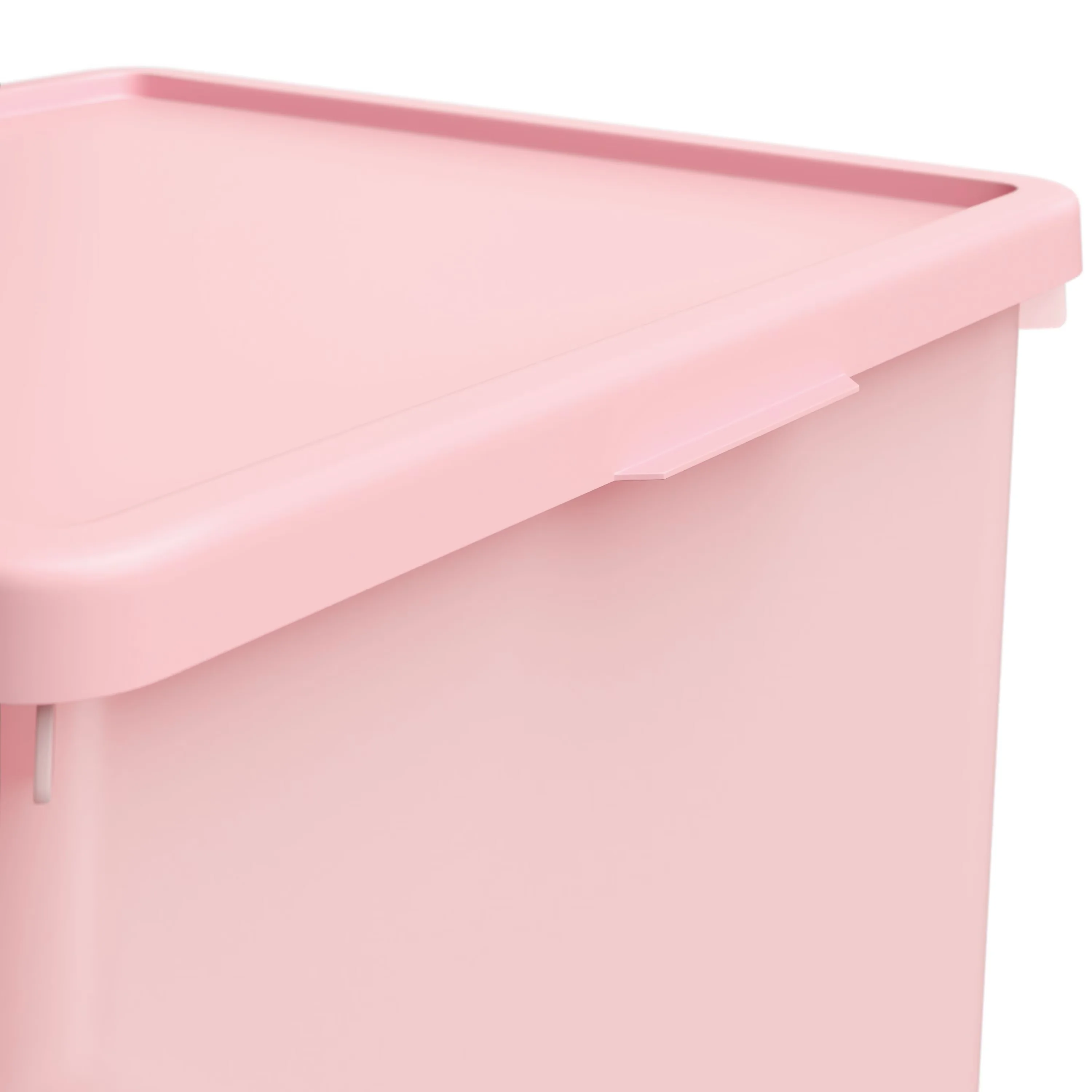 Garage Storage Supply Reliable with Stackable, Lid, Pink Large Plastic Bin - Pink Plastic Model EB19E5