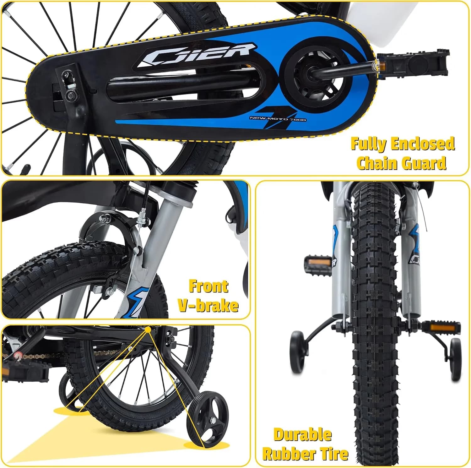 Quality Kids Bike with Lightweight, 12 inch - Blue 2-4 - Sleek Profile Model 9D6328