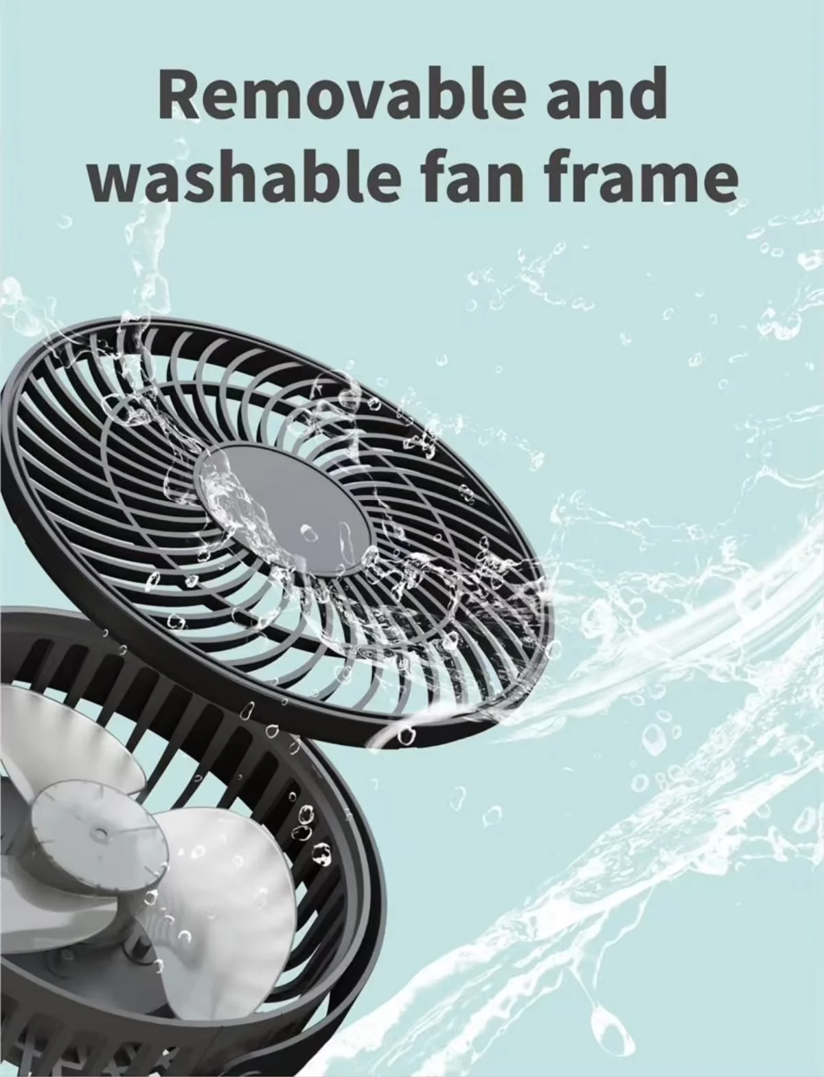 Durable Fans In Cooling with Battery - Black for Car - Ergonomic Design Model 06C378