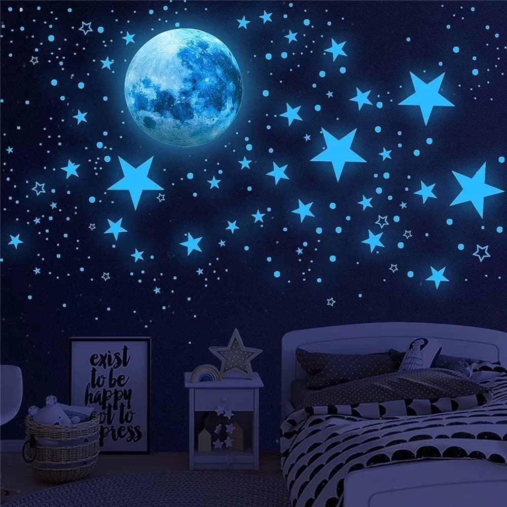 Sleek Wallpaper Wall Decals Wall Covering with Flexible - Blue Pvc 947pcs Model 870326
