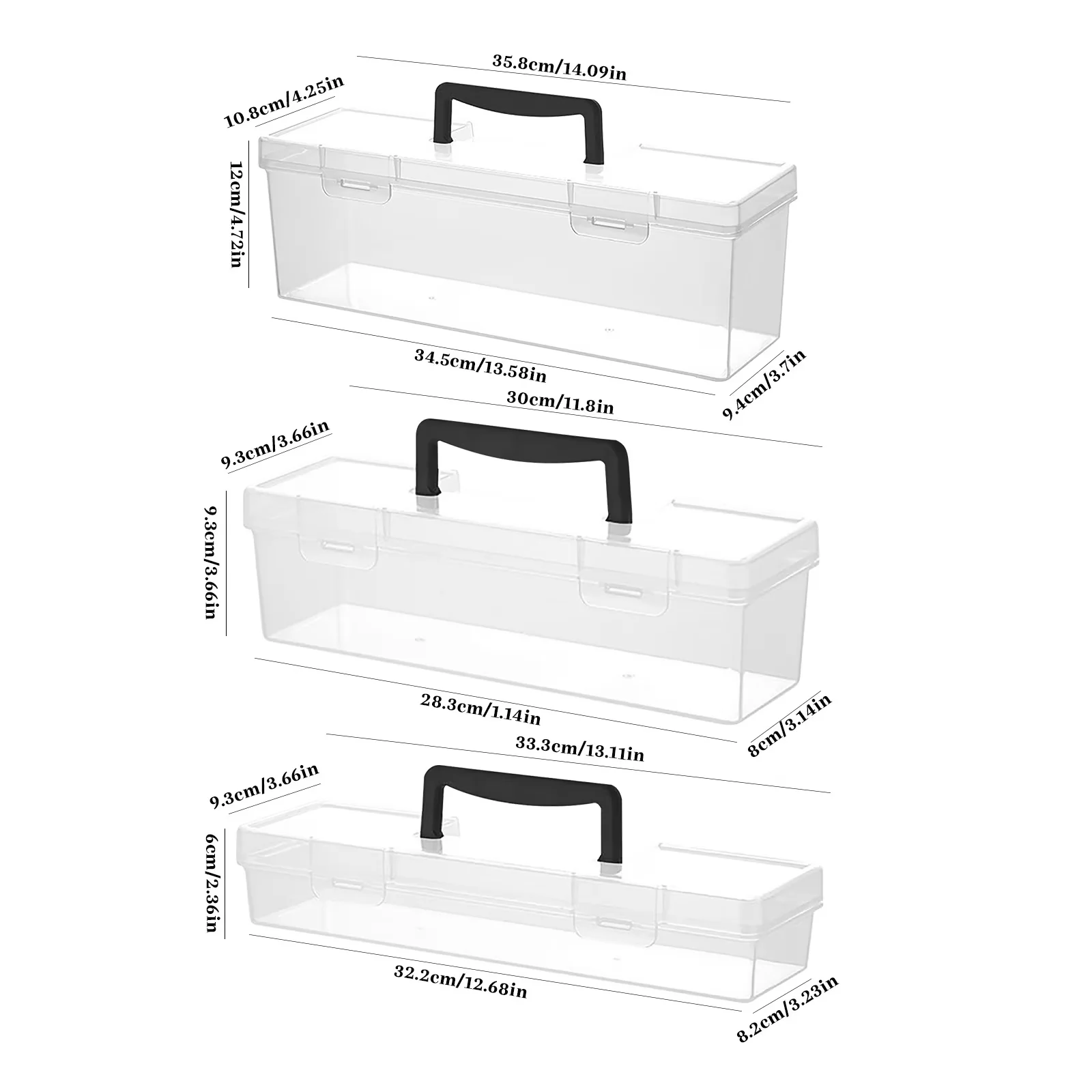 Innovative Toolstorage with Plastic Tool Box, Lids and Handle - Nylon - Built to Last Model 52E404