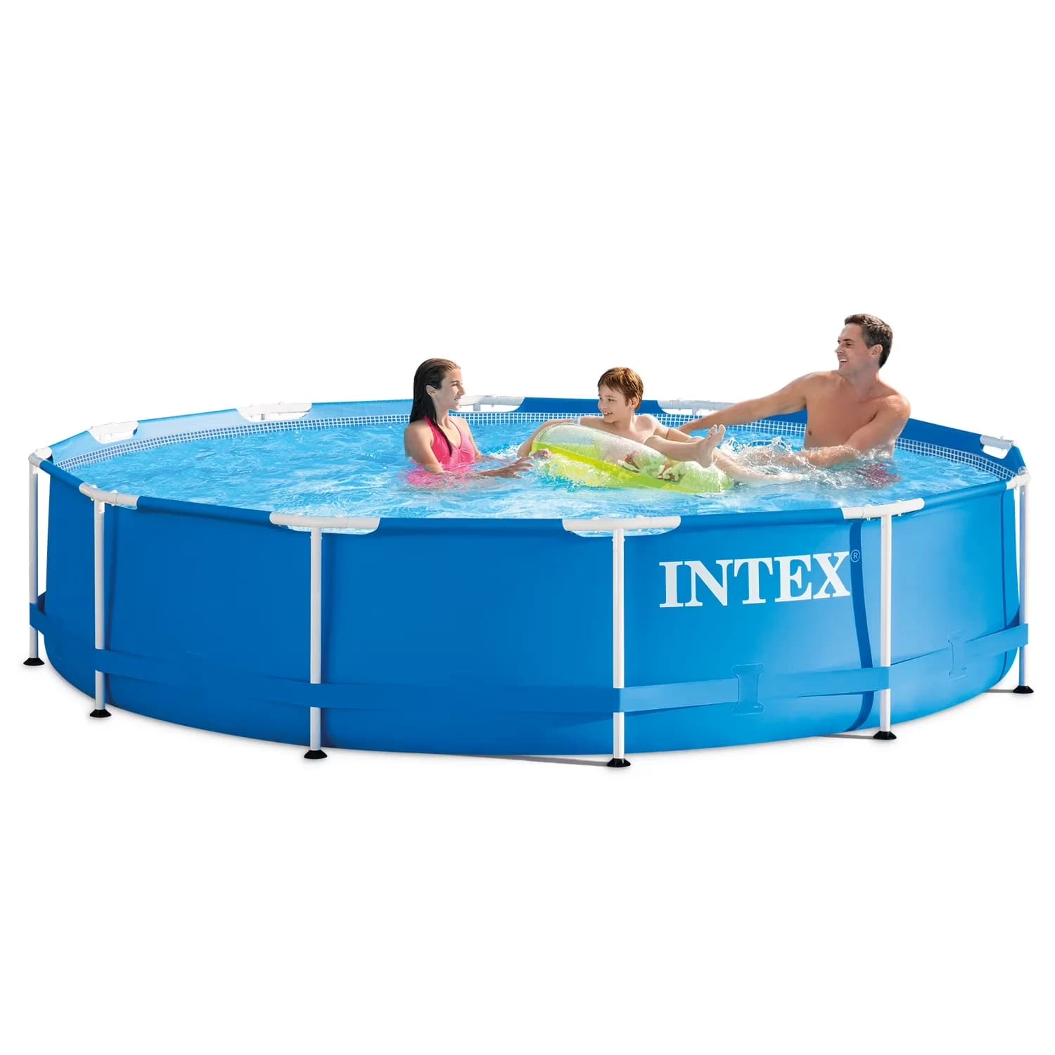 Essential Above Ground Pool with Puncture Resistant - Gray 12ft - Ergonomic Design Model 7FAE72