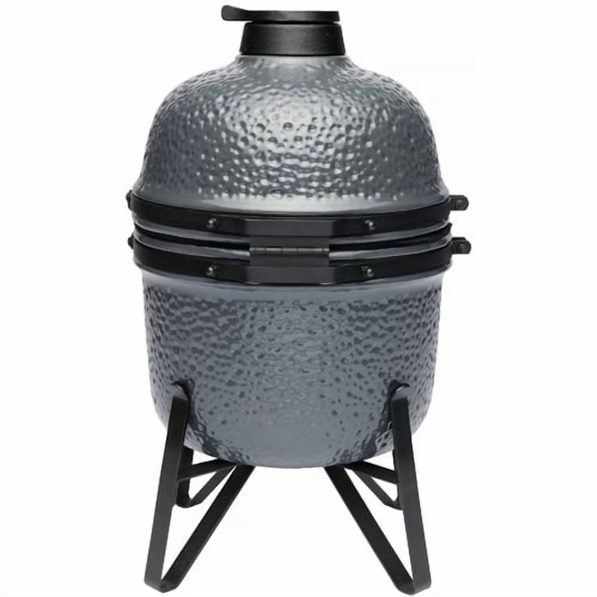 Classic Smoker with Grate Material: Cast Iron, Overall Height - Top to Bottom: 22.5", Product Design: Kamado - Blue Ceramic Model EC446D