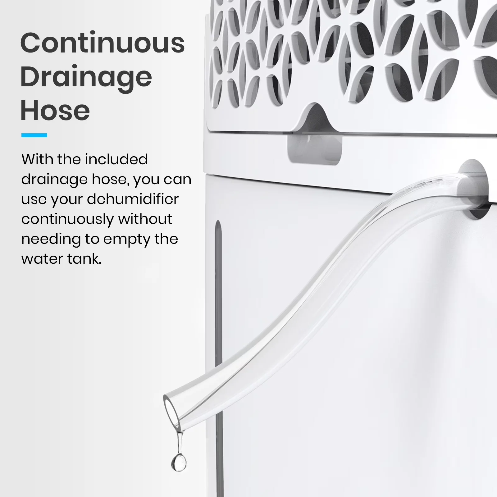 Sleek Dehumidifier with Energy Efficient, 50 Pint - White for Home - for Everyday Use Model 7610E1
