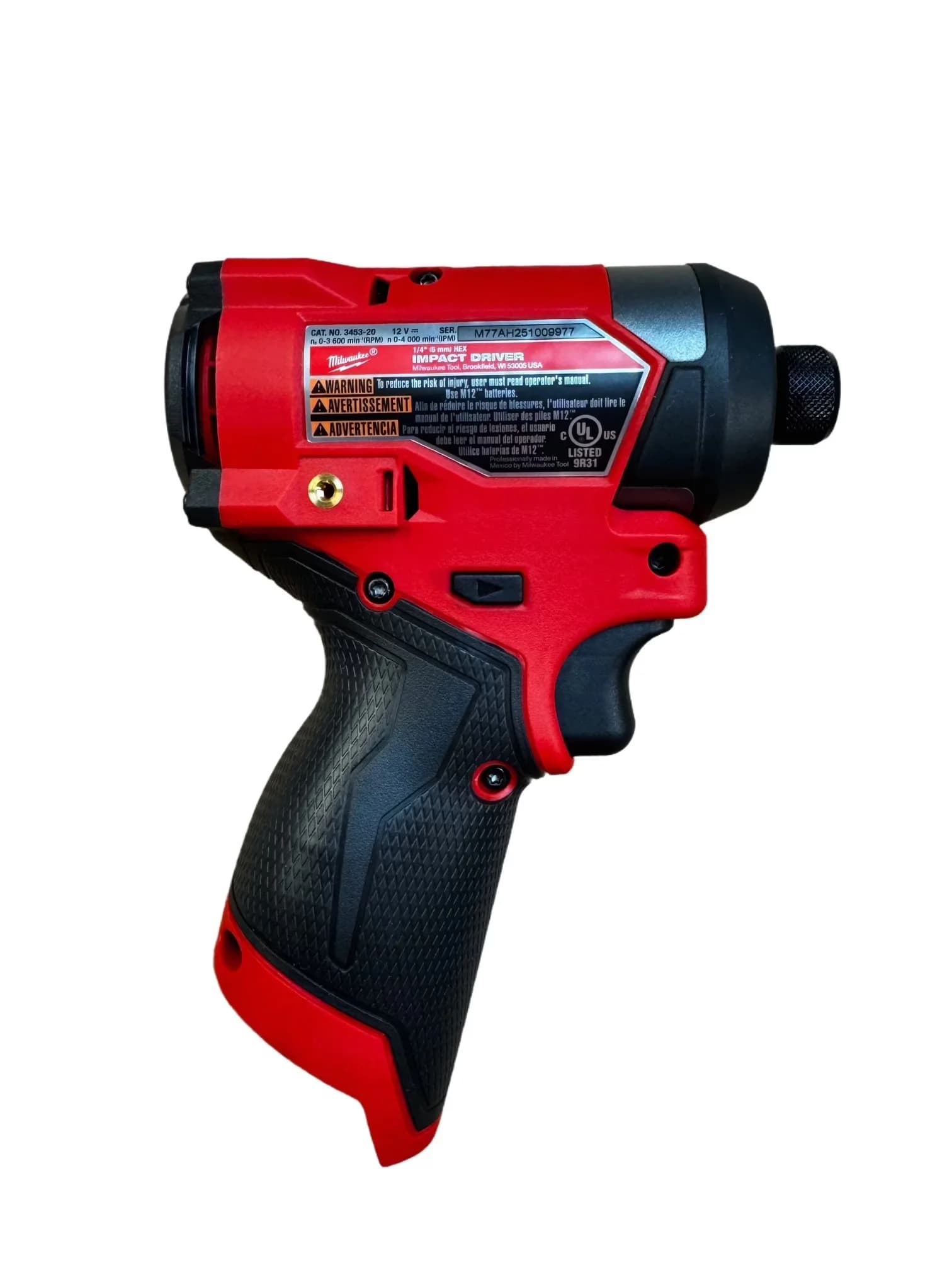 Versatile Drills Driver with LED, Brushless Motor, 3453-20 M12 FUEL 1/4" Hex Impact - Black Model 57188F