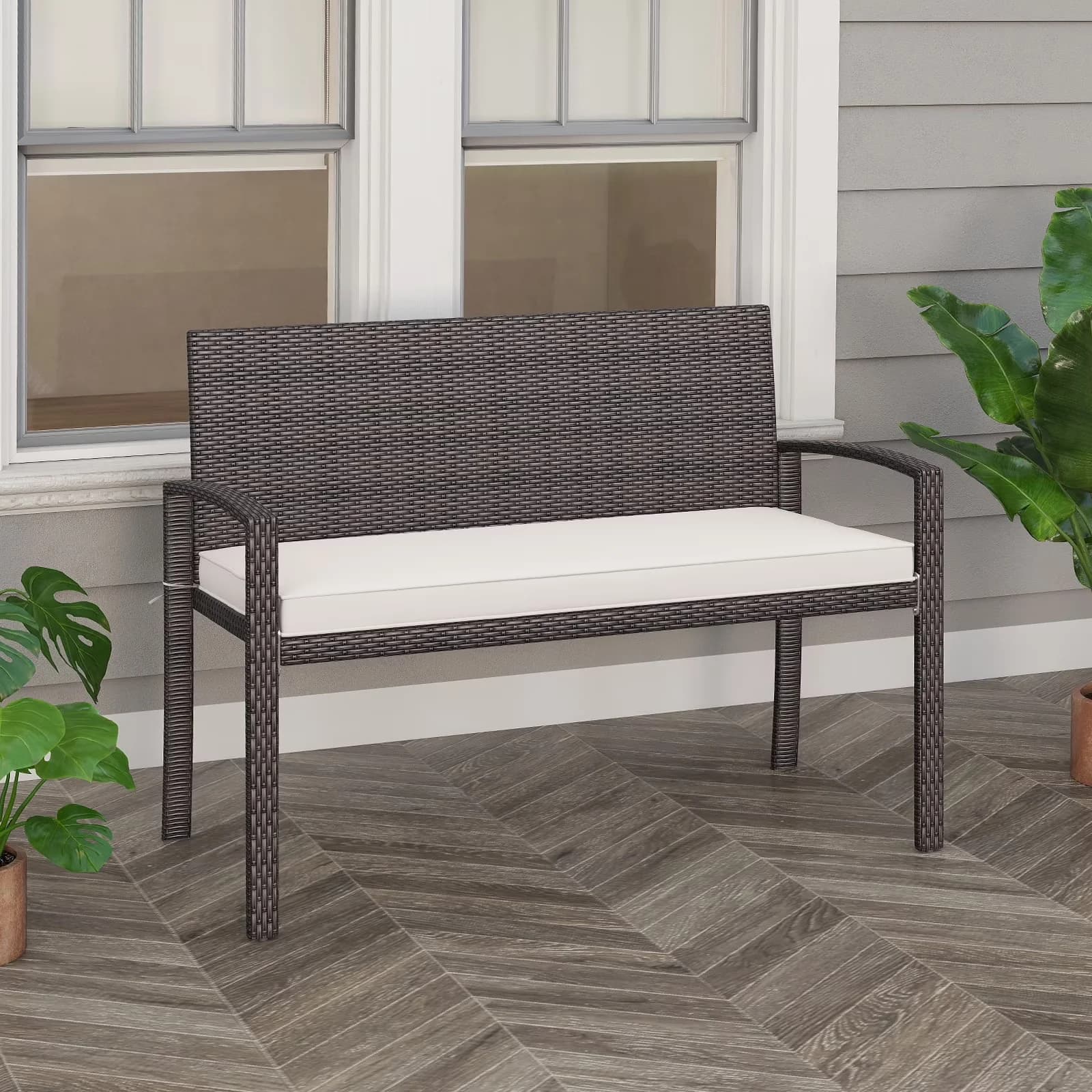 Patio Chair Modern - Rattan White Person - Durable Build Model 087E0D