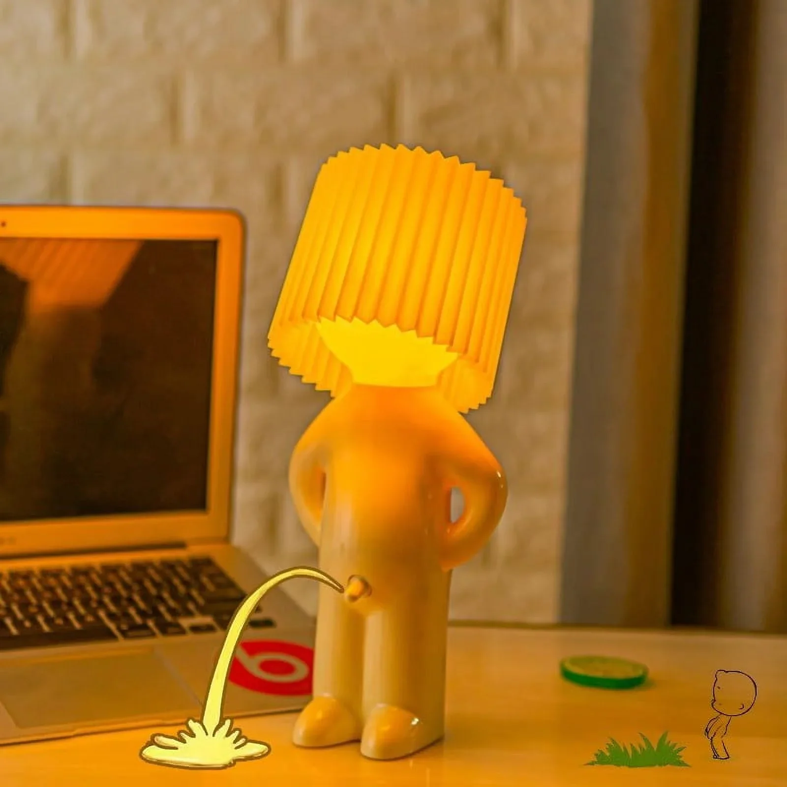 Modern Desk Lamp with LED, Dimmable, MR P Shy Boy Table for Kids Room, Bedroom - Model 3FE7D0