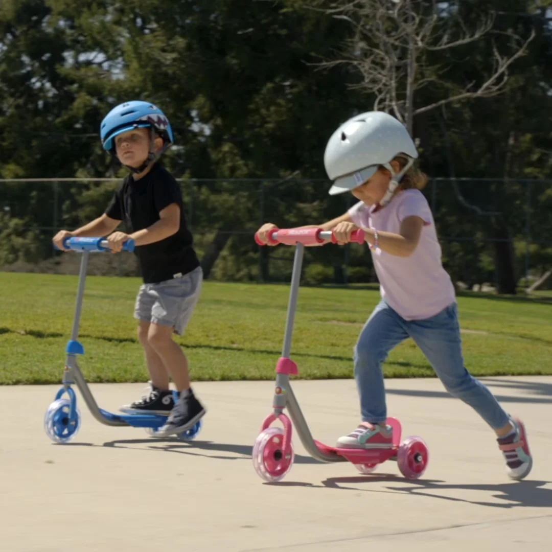Sleek Scooter with Lightweight, Jr 3-Wheel Lil' Kick - Steel, Polypropylene Pink Model 41425B