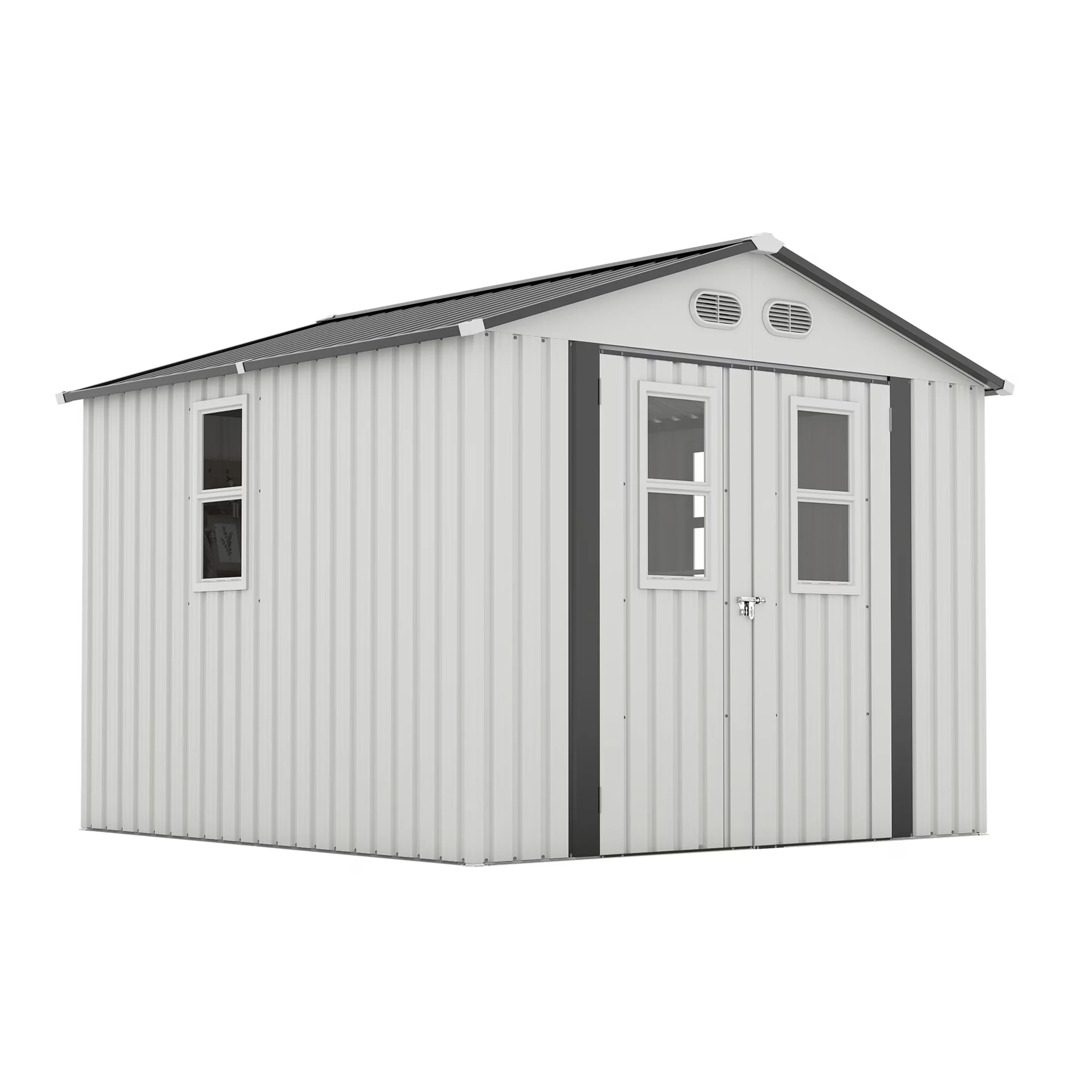 Quality Shed with Waterproof, Protective Surface Film, Material: Metal - White Metal Model 41EBCF