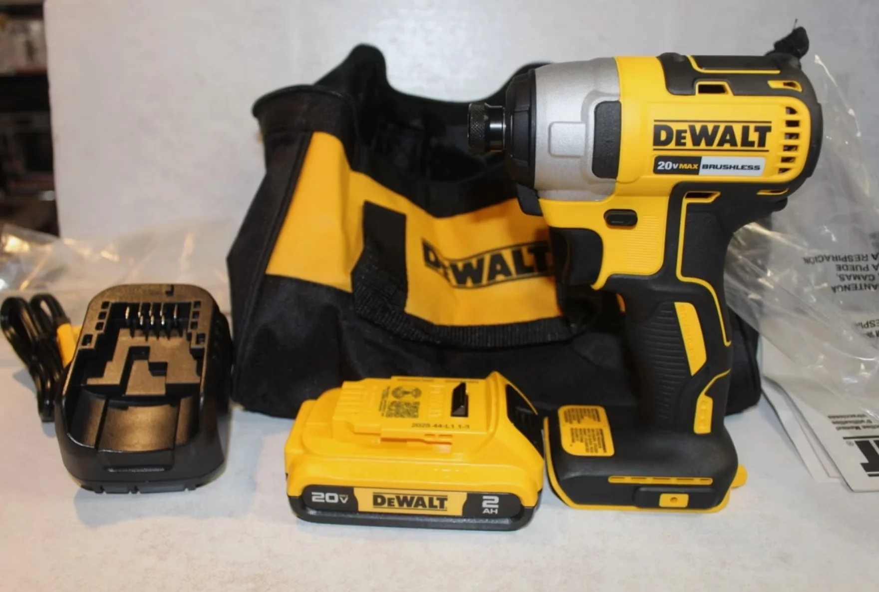 Essential Drills Driver with Battery, 20V - Brown 1PC - Residential Grade Model A5A3FD