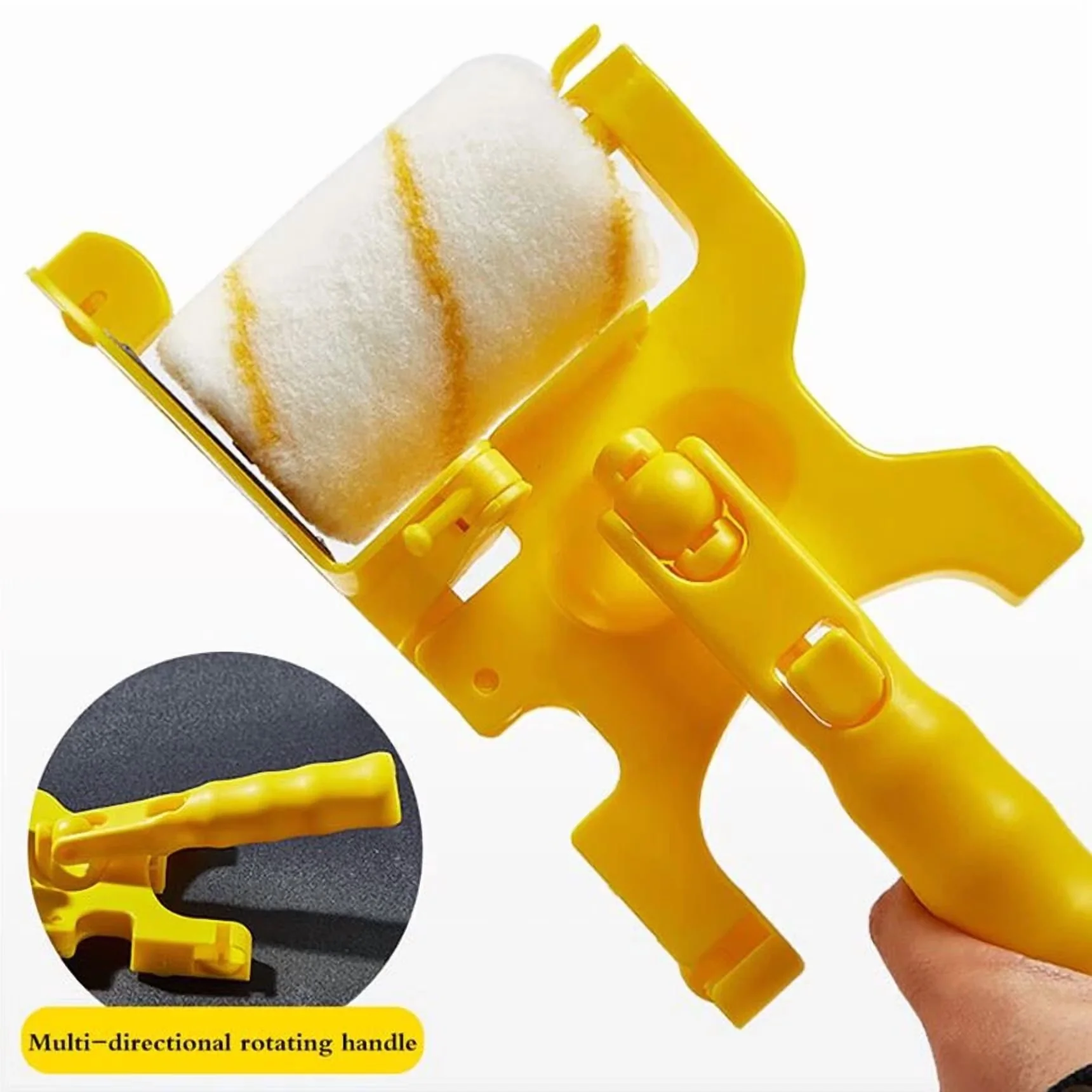 Durable Paint Tools Supplies - Paint Brushes Rollers Tray with Clean-Cut Edger Roller Brush Soft Tool, Easy to use and practical for... Model C13208