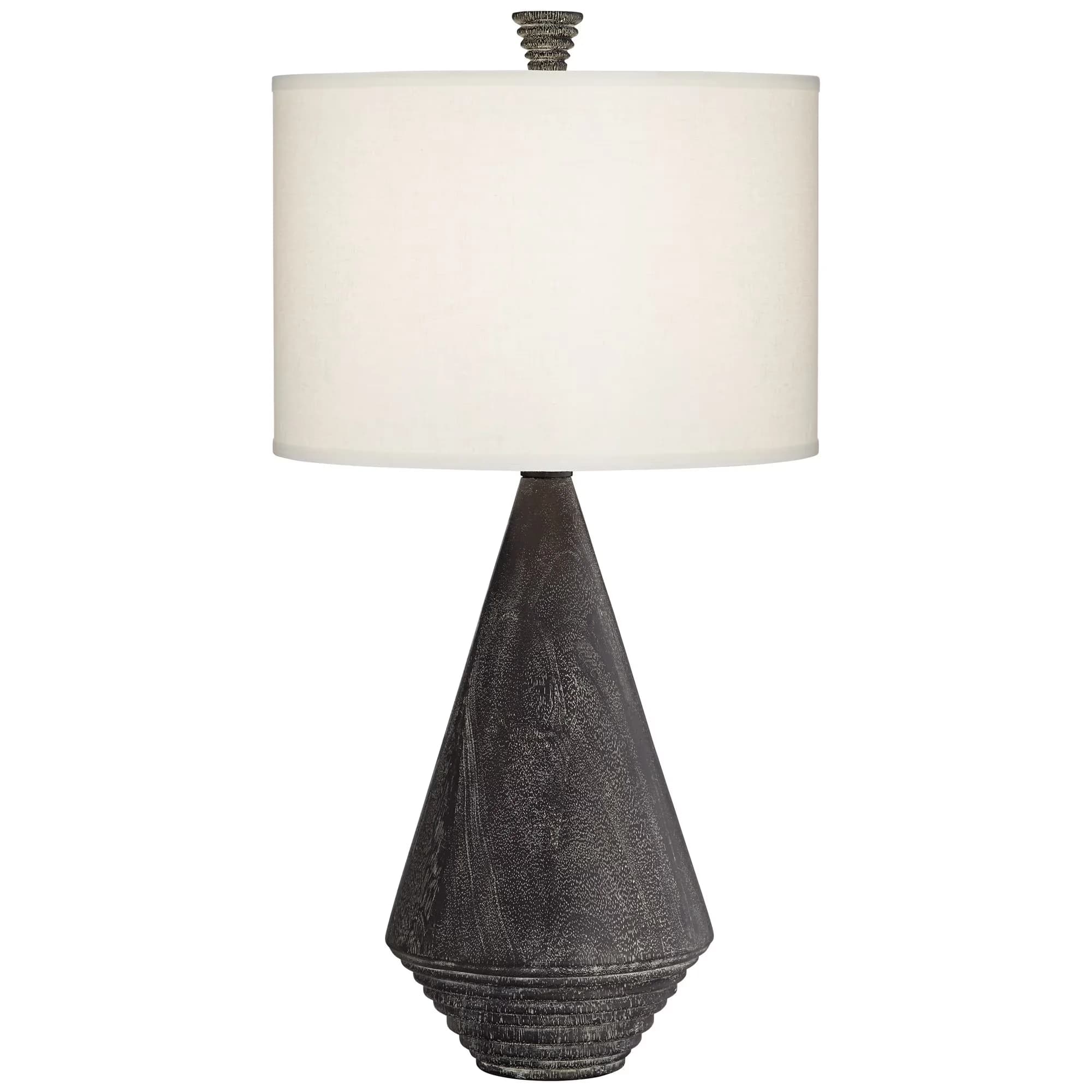 Durable Table Lamp with Incandescent, Contemporary, Transitional - Resin Black Model 3A59C8