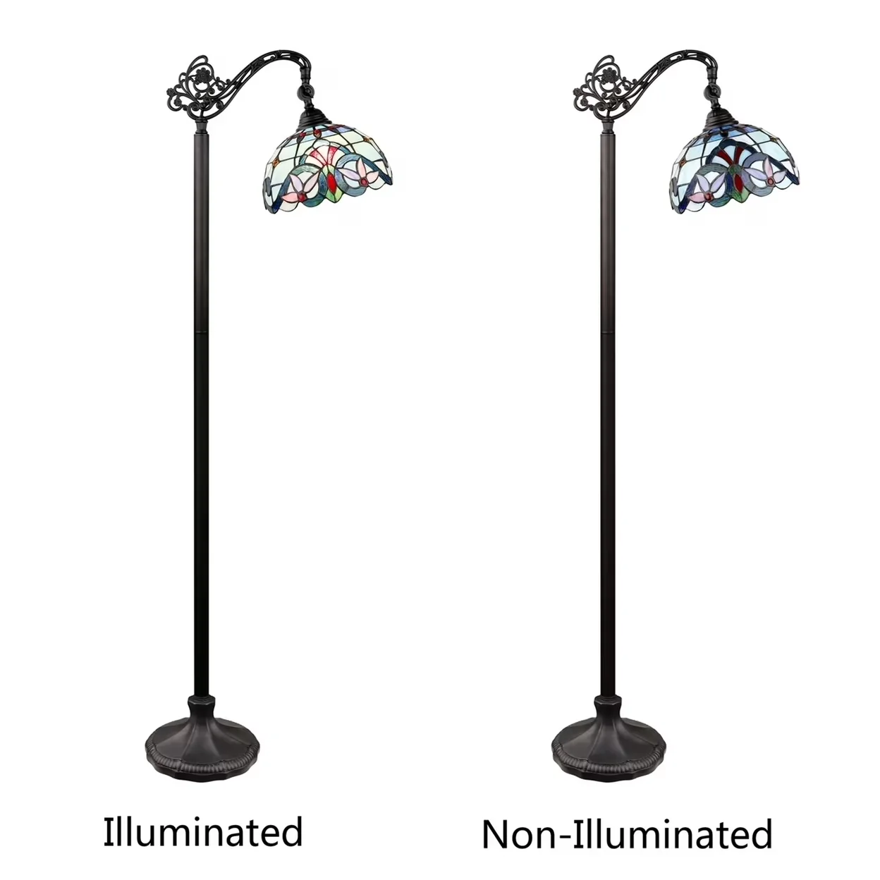 Floor Lamp Professional with Incandescent, Contemporary - Multicolor Resin, Glass, Metal Model 6FE9BC