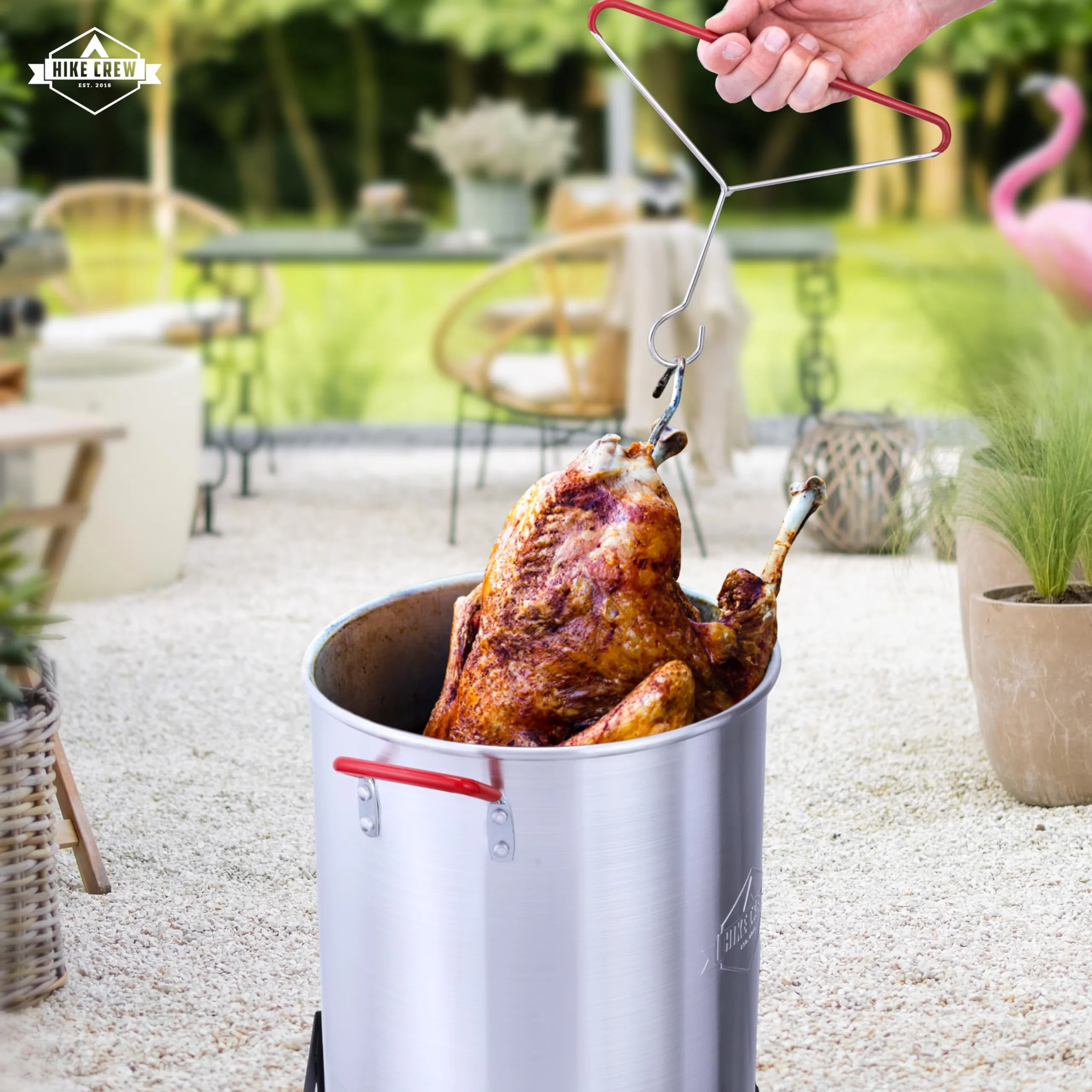 Outdoor Fryer Versatile with Deep Kit, 30 Qt & 10 Qt Turkey Frying Pots - Silver Model 560ADE