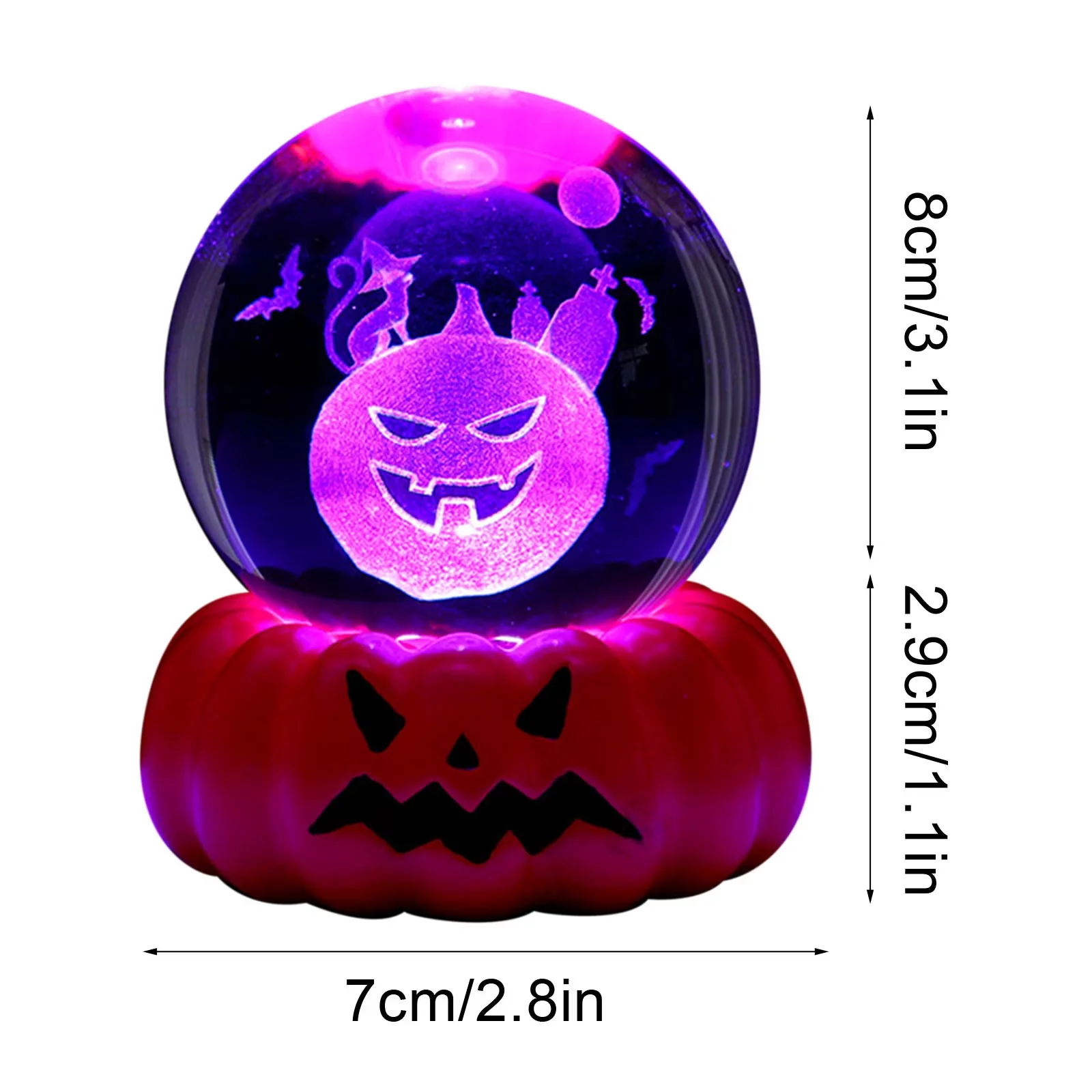 Lamp Set Premium with LED, Pumpkin Night Light, Warm LED Desk - Multicolor Model 6FF6CC