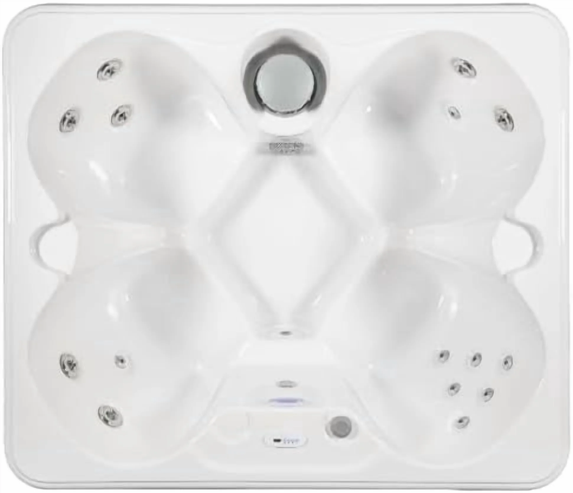Hot Tub Stylish with Insulated, Ideal, 15 Therapy Jets and Digital Controls - White Model A9BA2A
