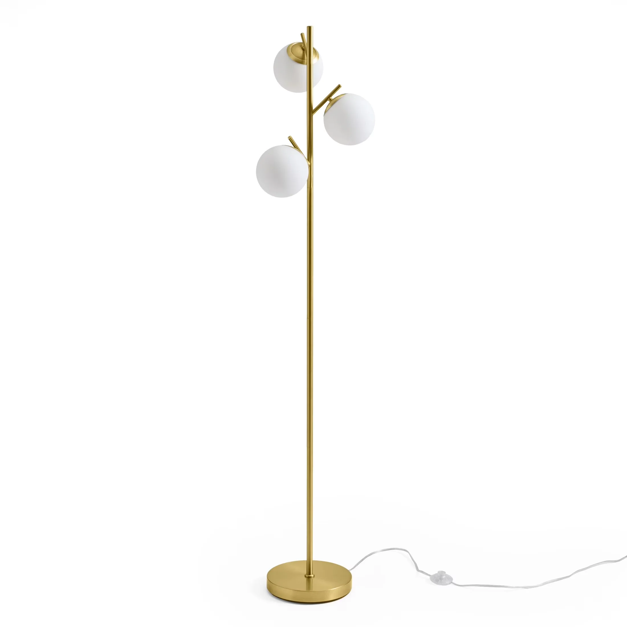 Efficient Floor Lamp with LED, Energy Efficient - Metal Gold Globe for Daily Use Model 7A9DB0