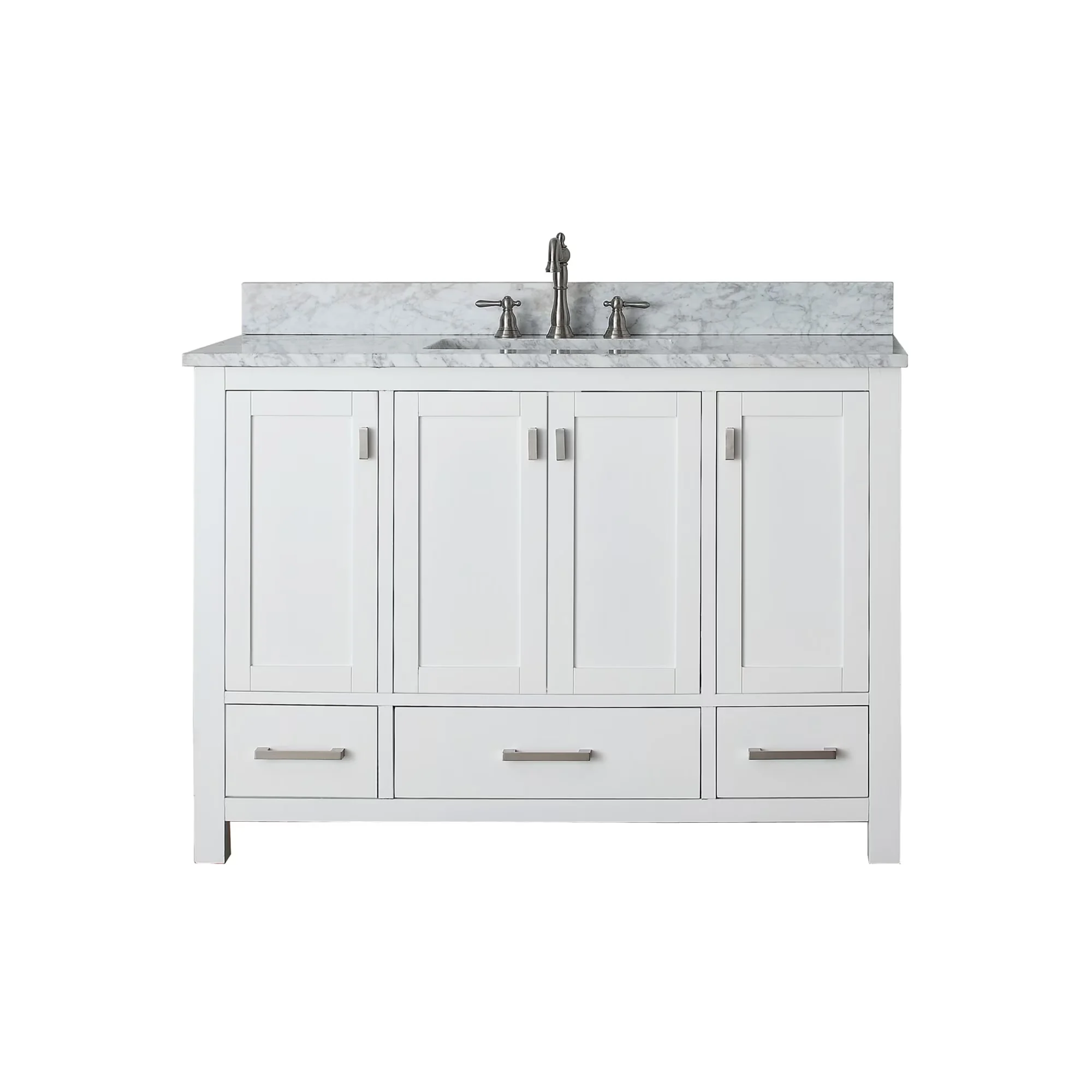 Compact Bathroom Renovation with Modero Collection, White, Vanity Sets - Model 6F8636