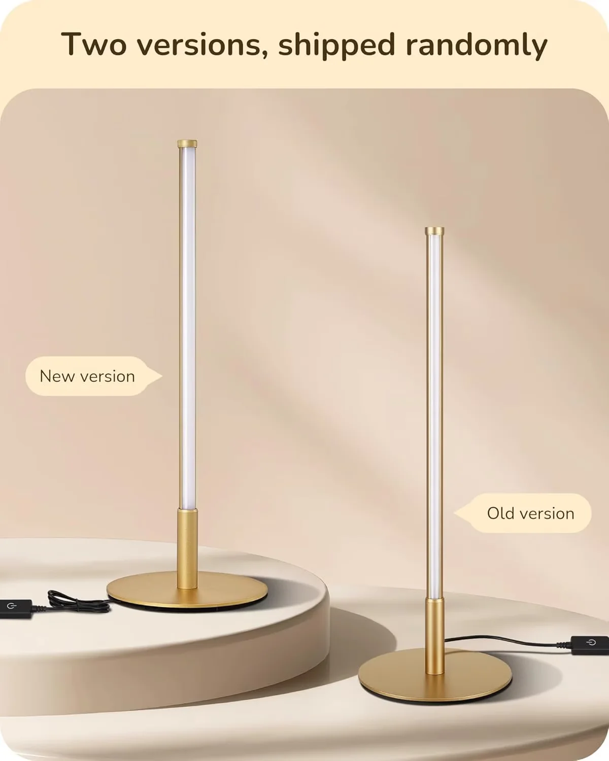 Versatile Lamp Set with LED, 6W, High Output - Beige for Living Room, Bedroom Model DFE52C