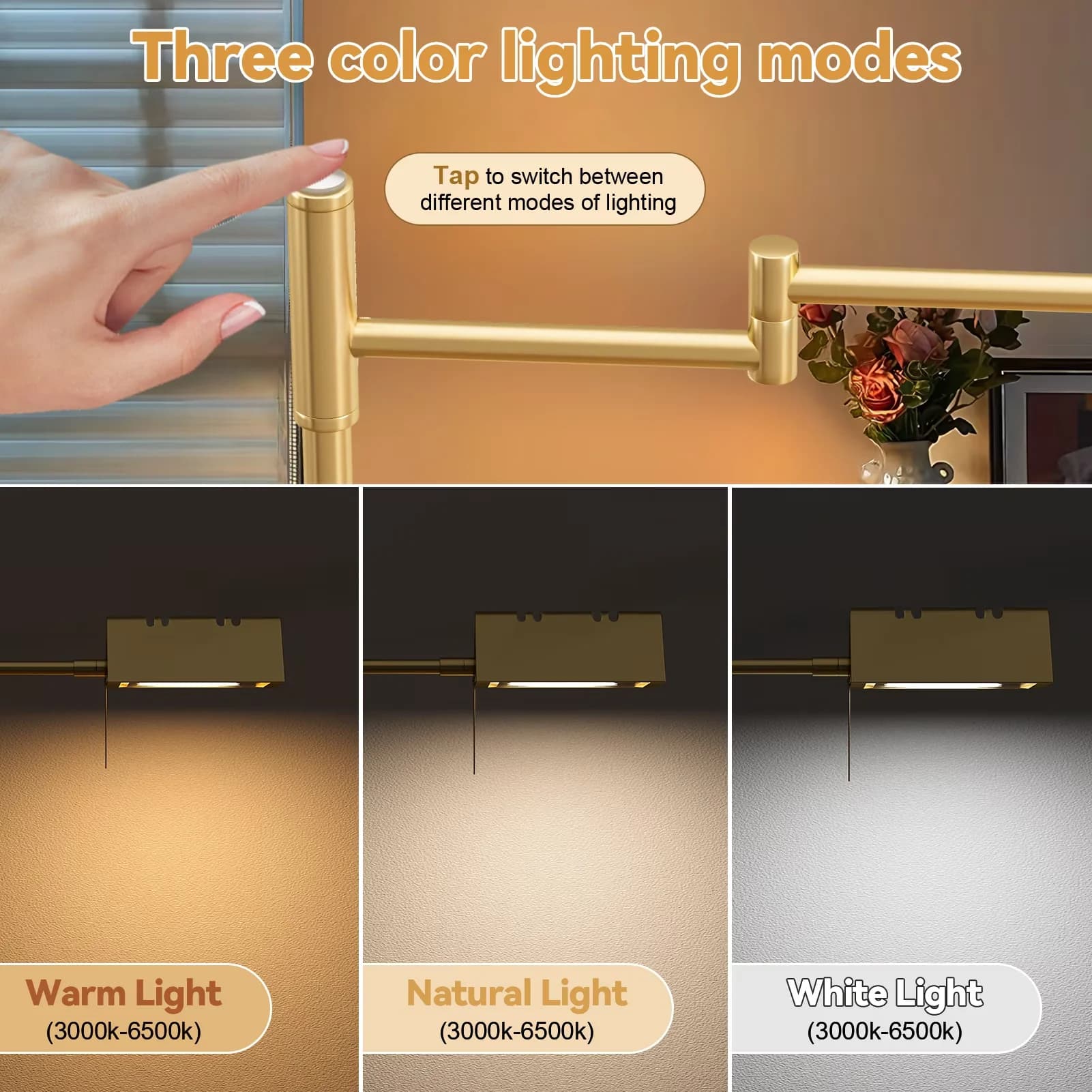 Stylish Lamp with LED, 12W, Dimmable - Metal for Living Room, Bedroom - Sleek Profile Model A6D456